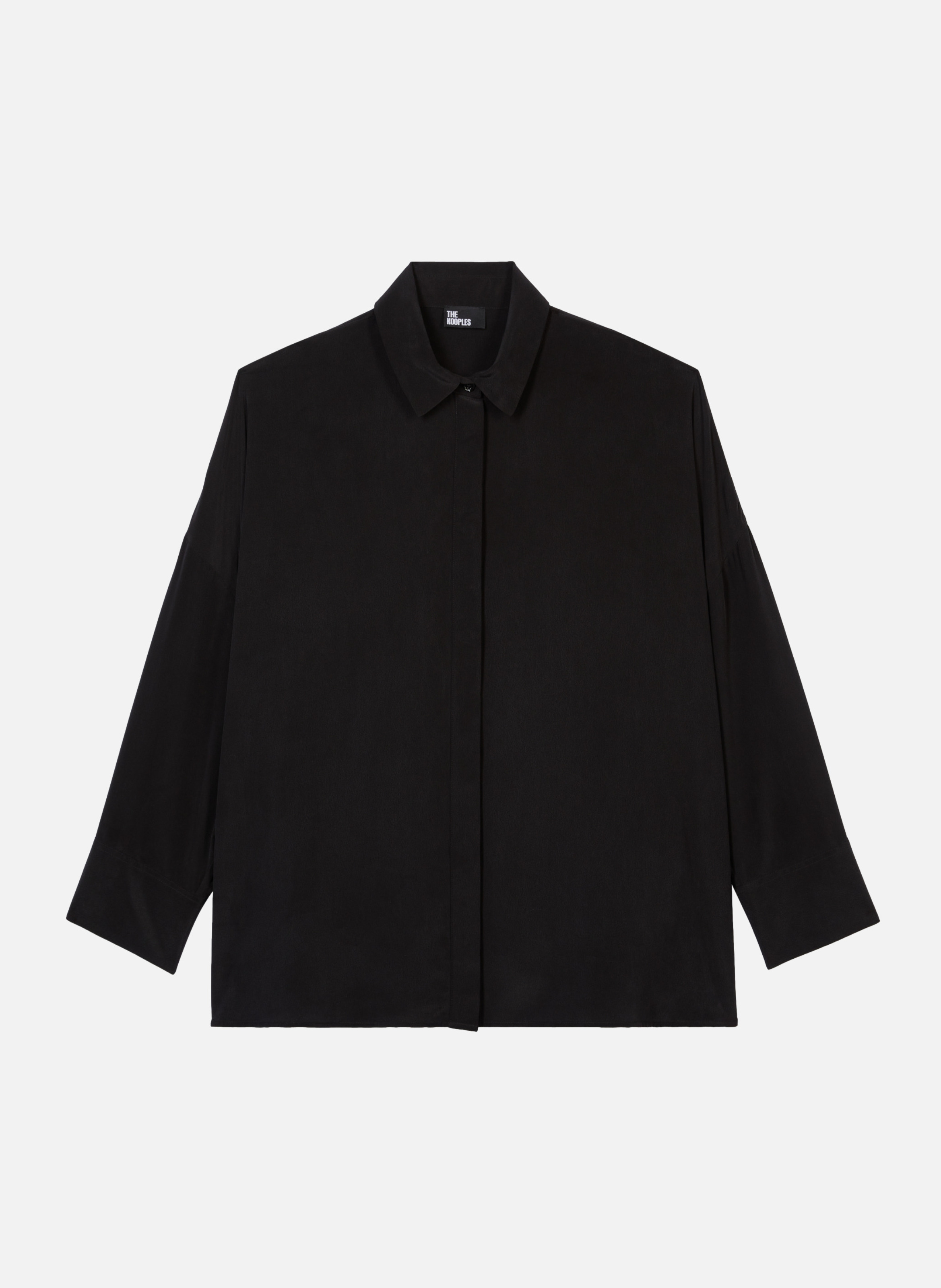 Oversized washed silk shirt THE KOOPLES Black