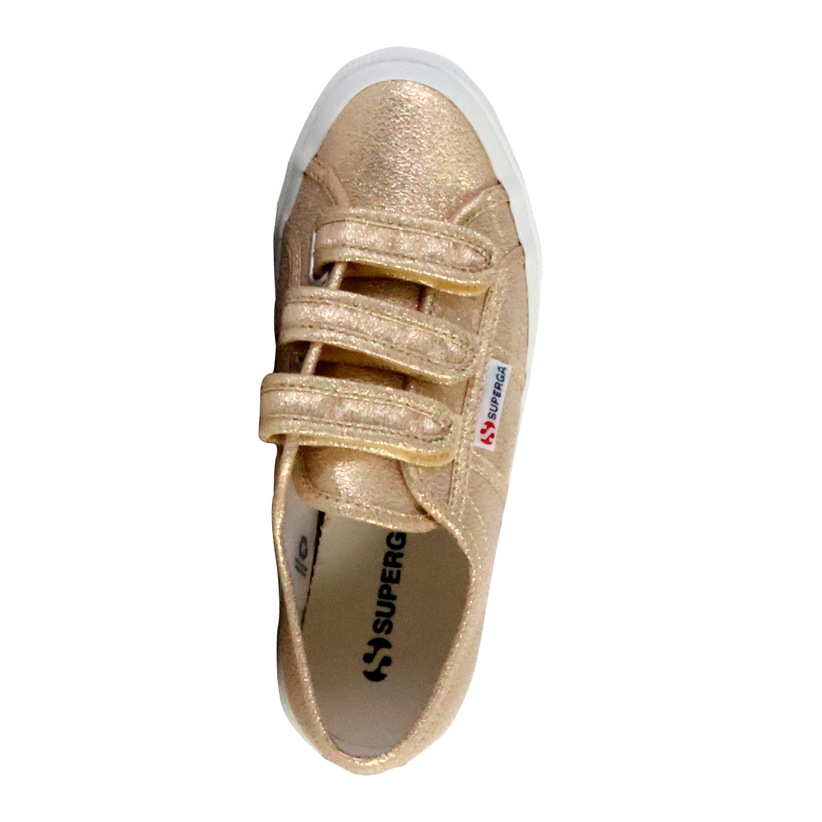 Superga Straps Lame Low-Top Sneakers with Velcro Closure SUPERGA Golden