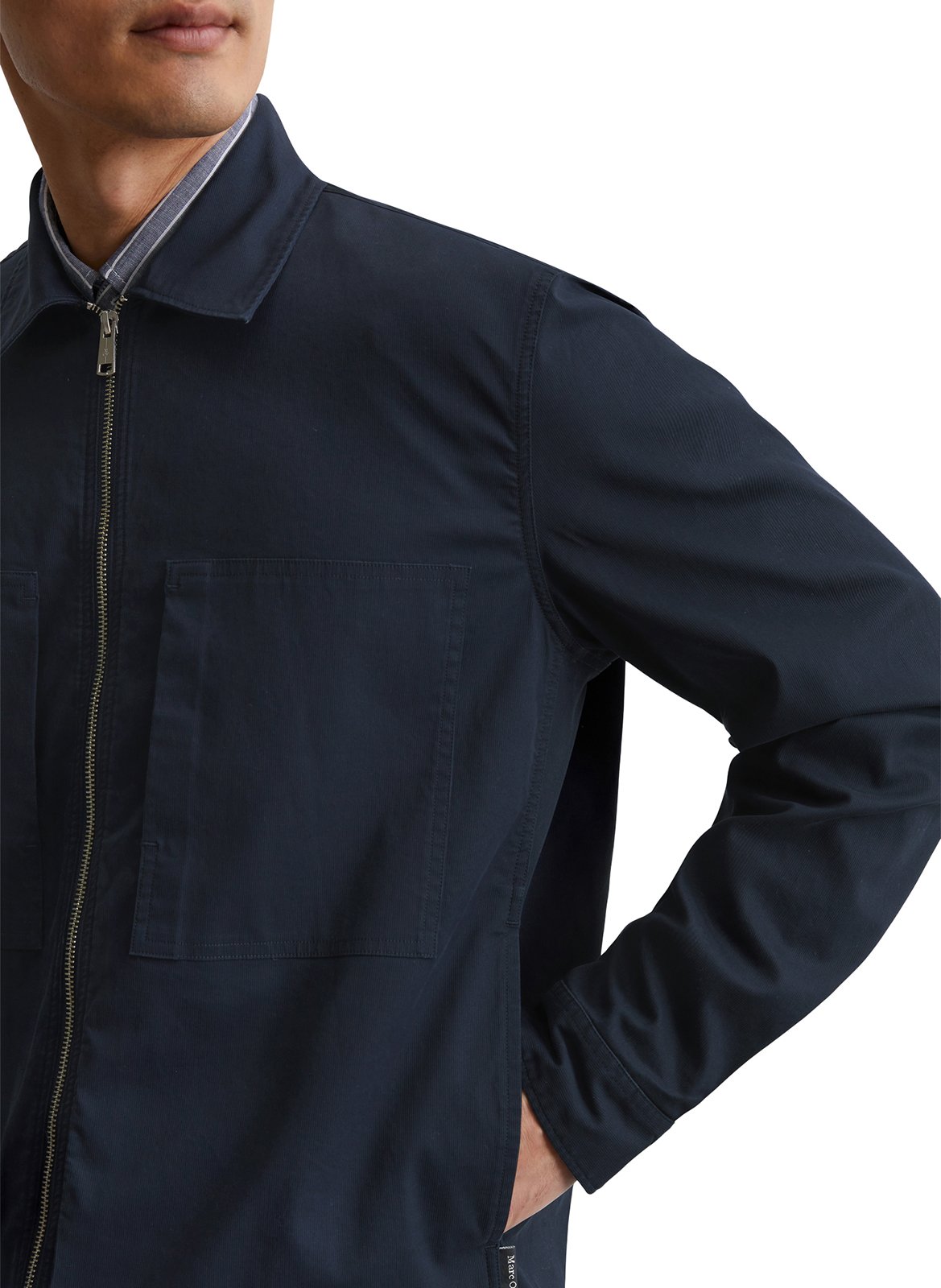 Veste col classique en coton mélangé MARC O'POLO Bleu