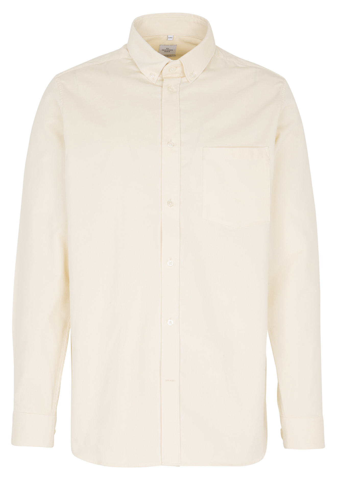 Straight ribbed cotton shirt AU PRINTEMPS PARIS
