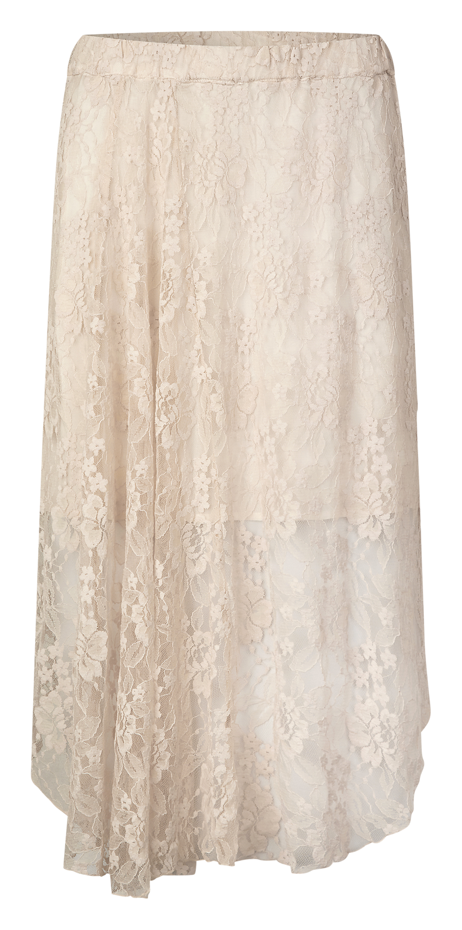 Jupe midi droite en dentelle BAUM UND PFERDGARTEN Beige