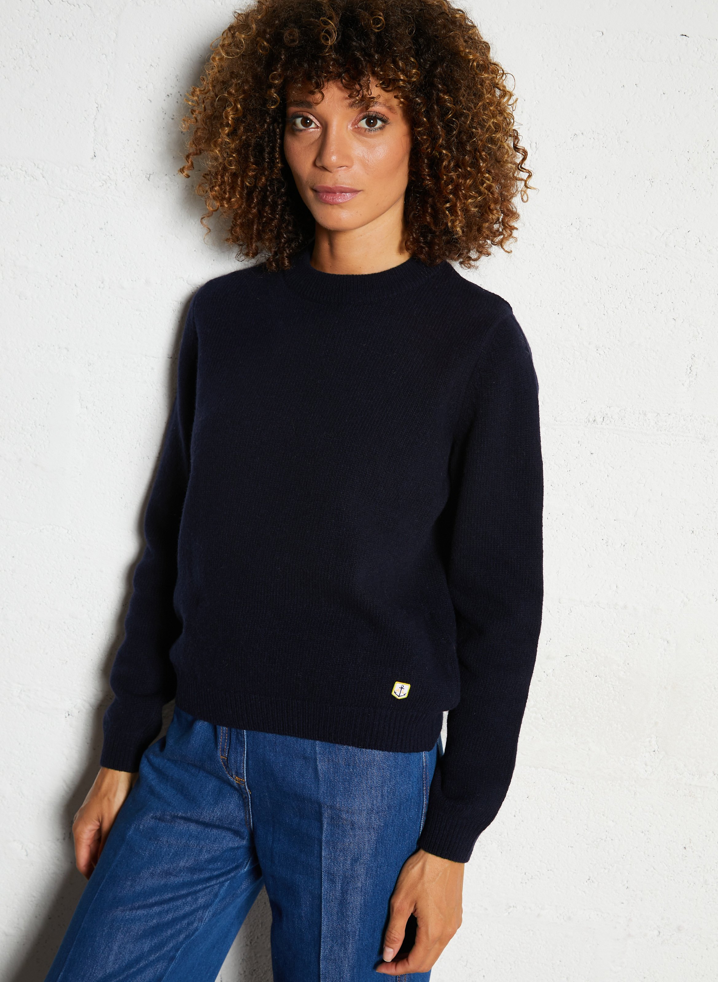 Pull droite col rond en laine mélangée ARMOR LUX