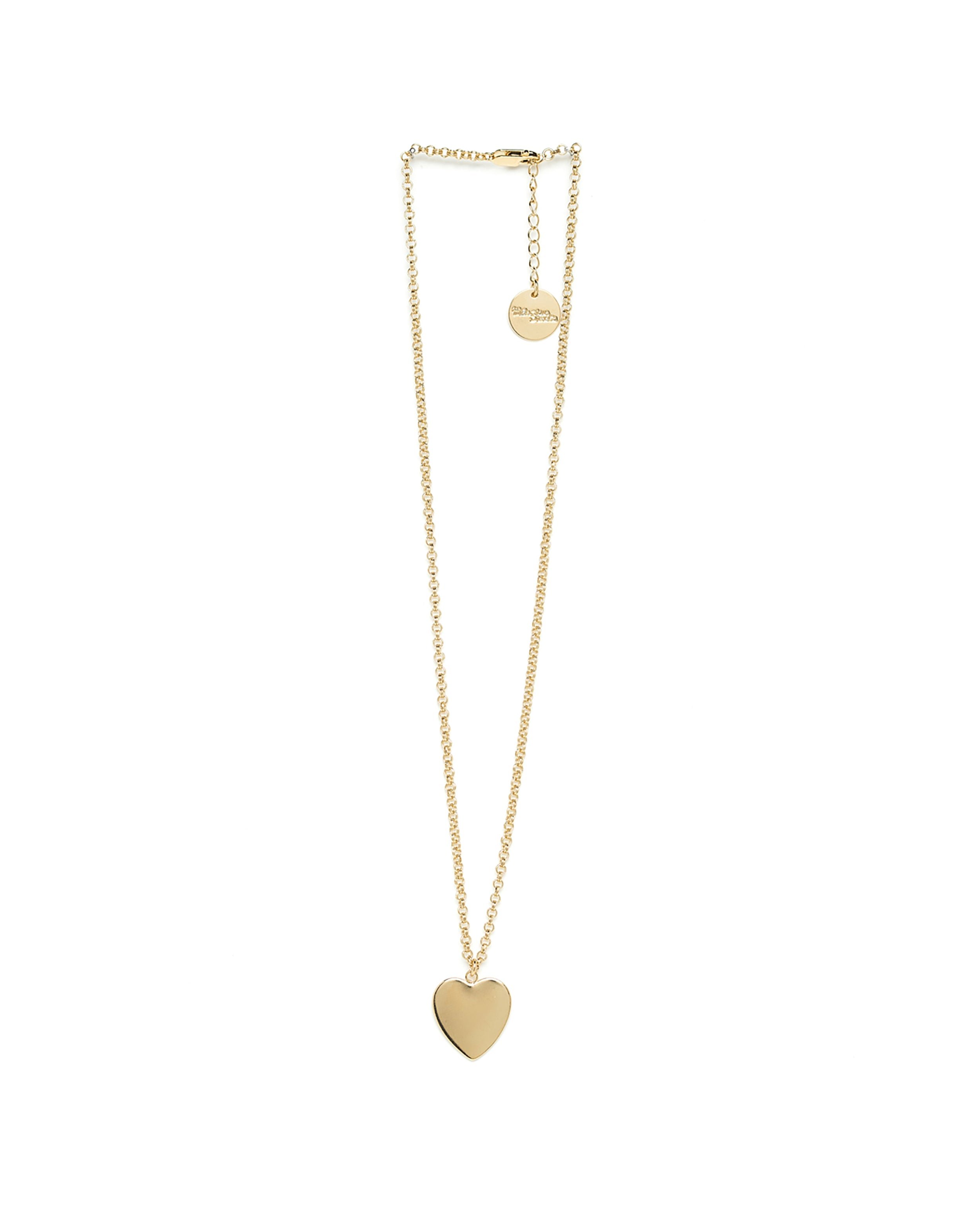 Silver plated heart necklace MONSIEUR SIMONE Golden