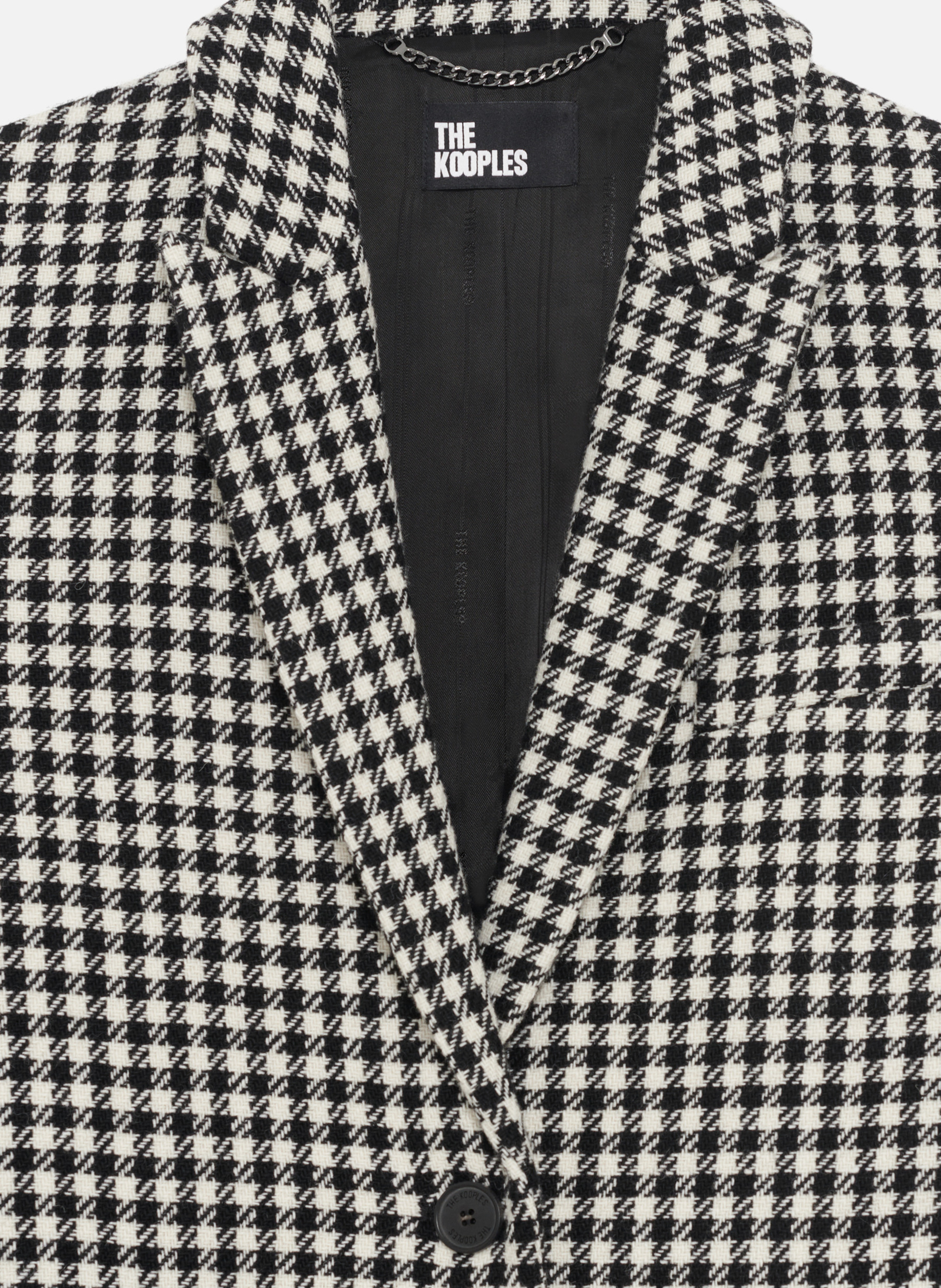 Long houndstooth coat THE KOOPLES Black