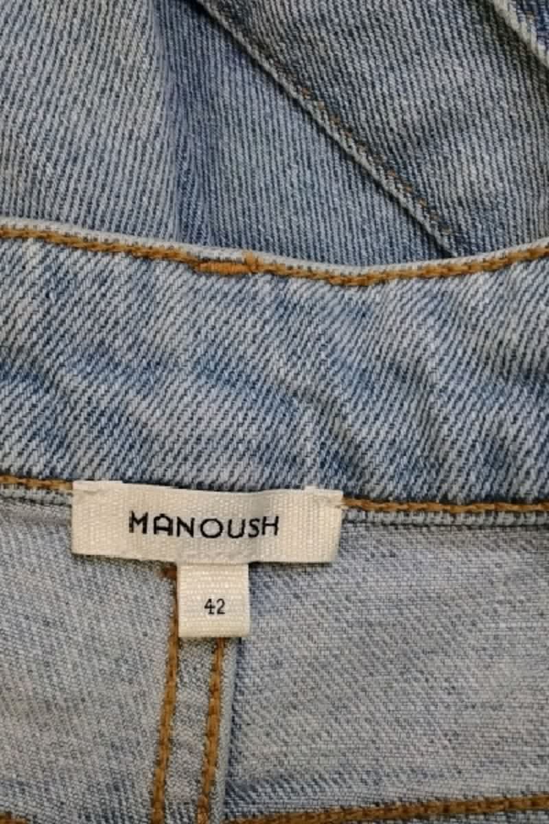 Straight cotton-blend pants Manoush - Seconde Main Blue