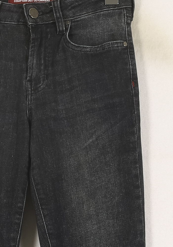 Cropped slim jeans with studs COMPTOIR DES COTONNIERS - Seconde main Black