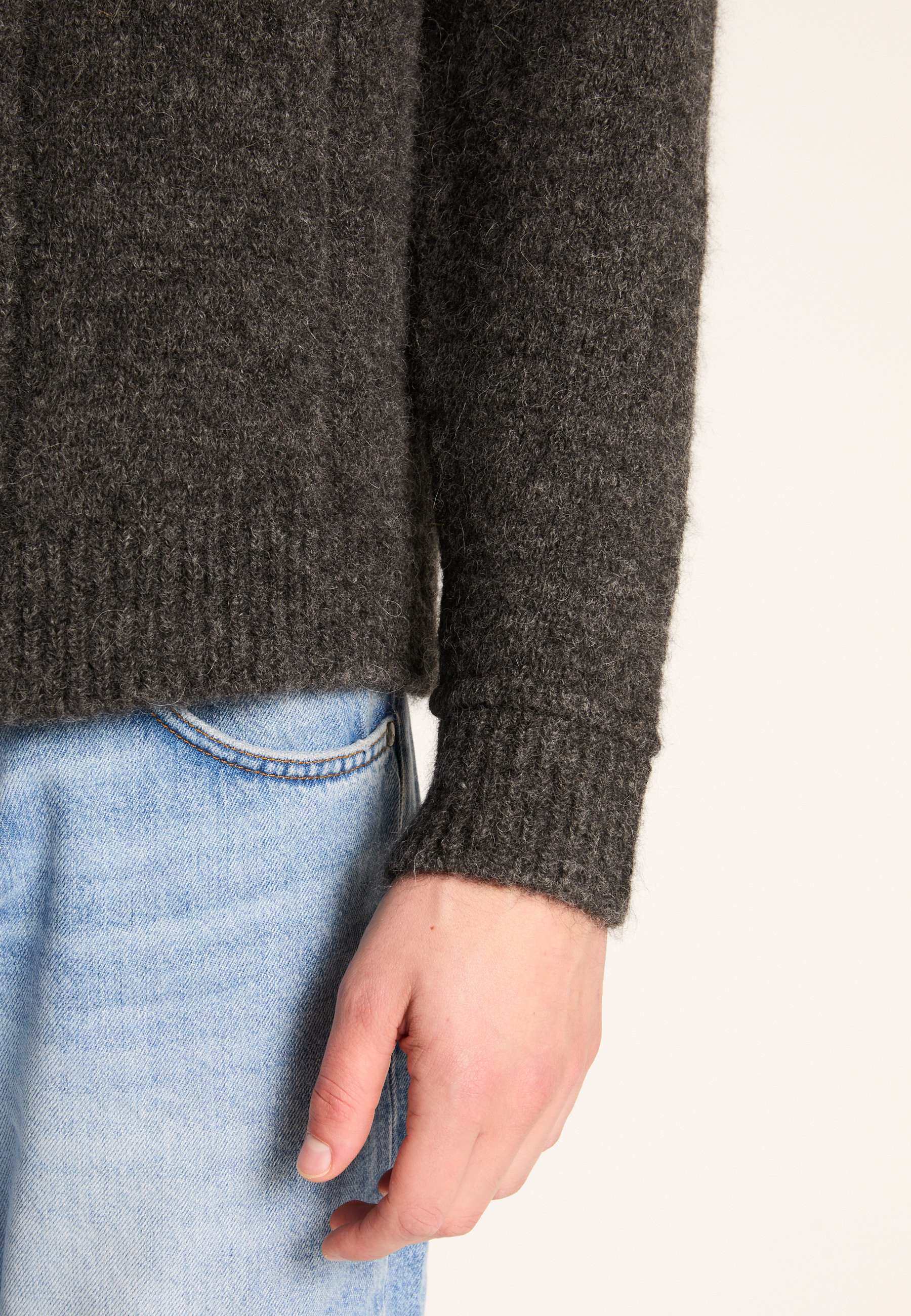 Alpaca jacket MAISON MONTAGUT Grey