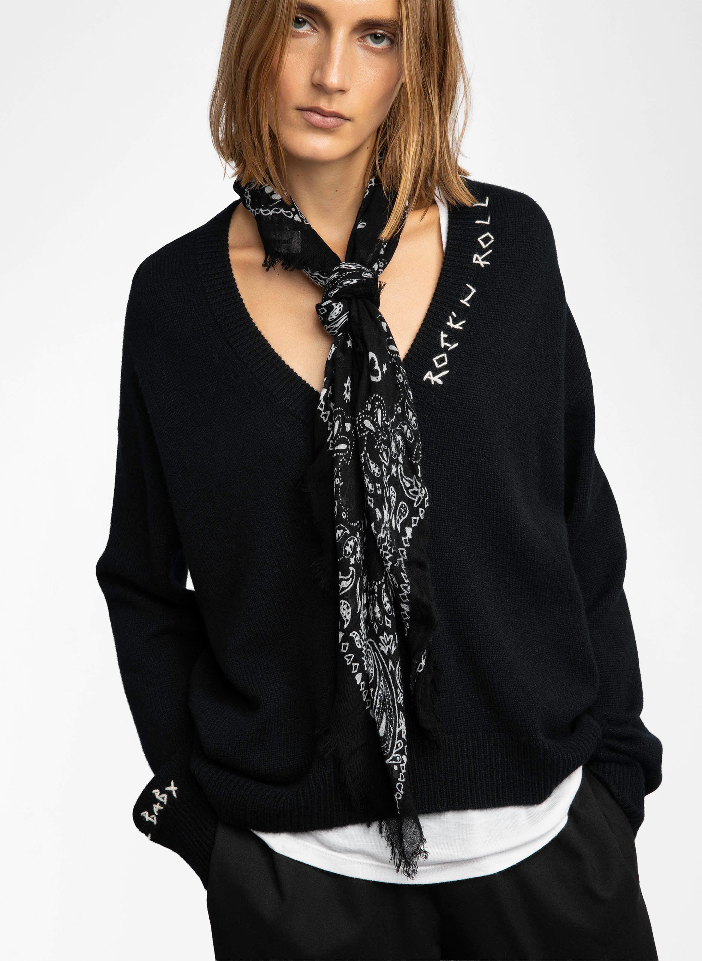 Foulard en cachemire imprimé ZADIG&VOLTAIRE