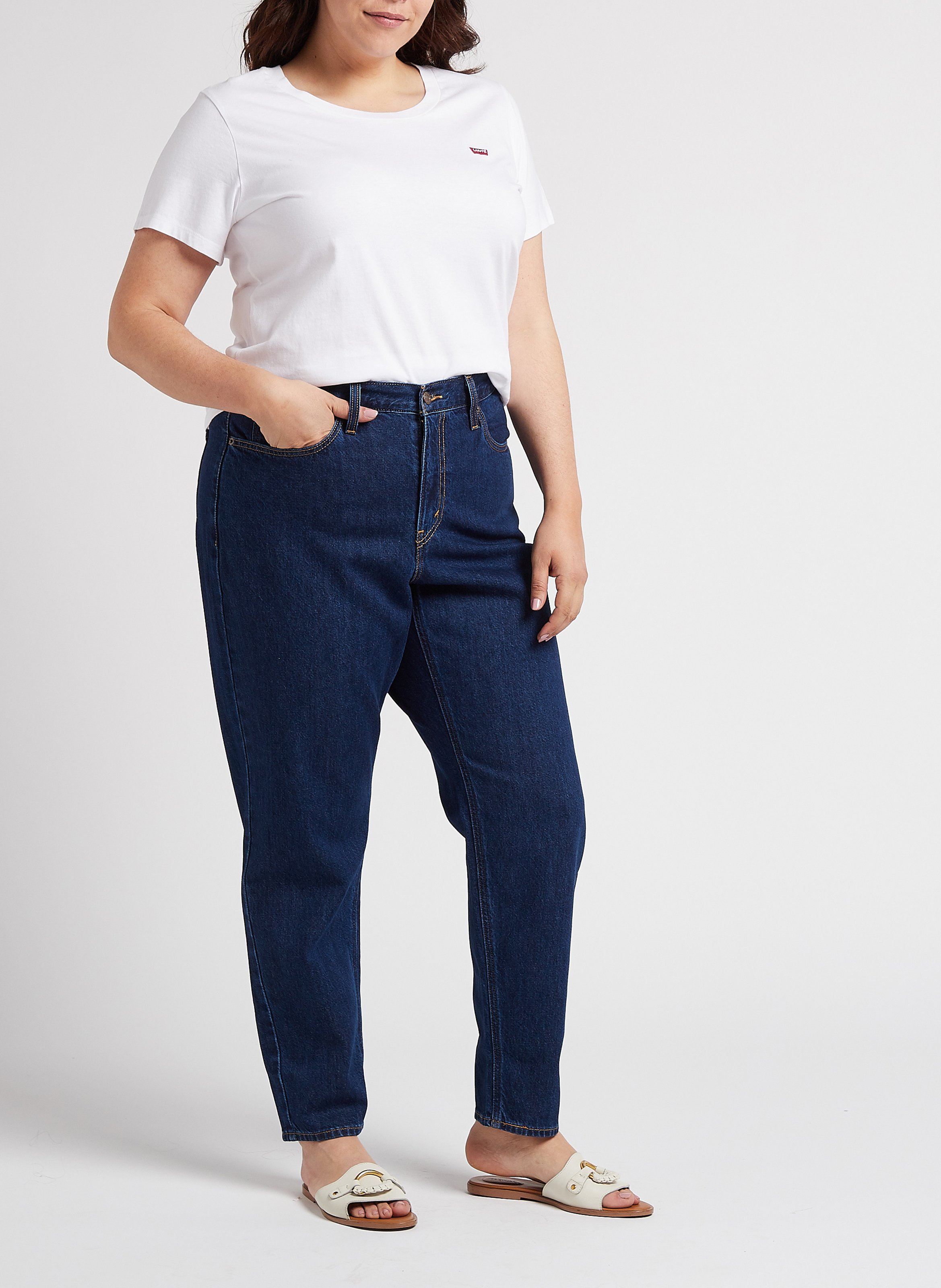 Jean mom-fit en coton  LEVI'S Jean brut