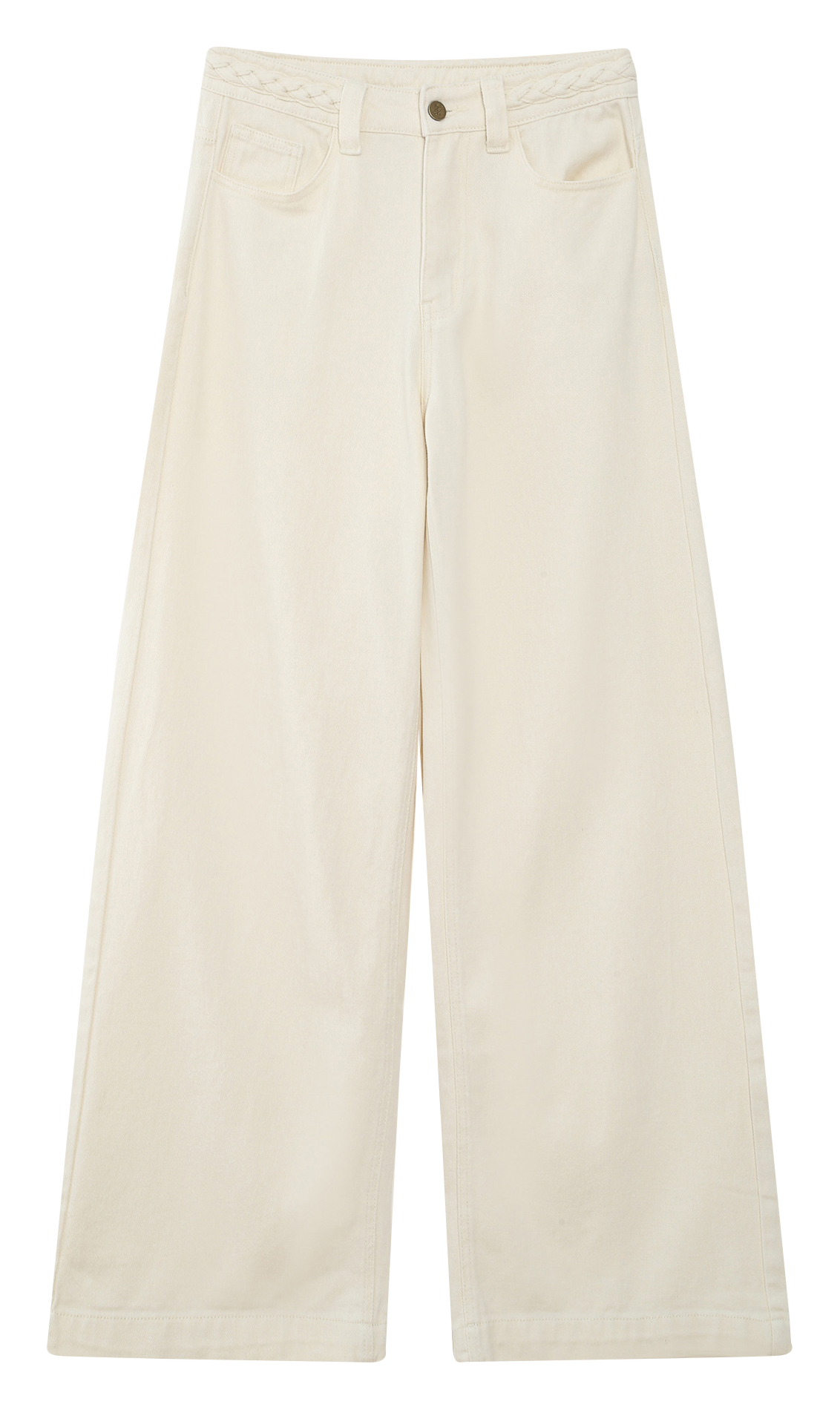 Weite Jeans aus Denim Weiss