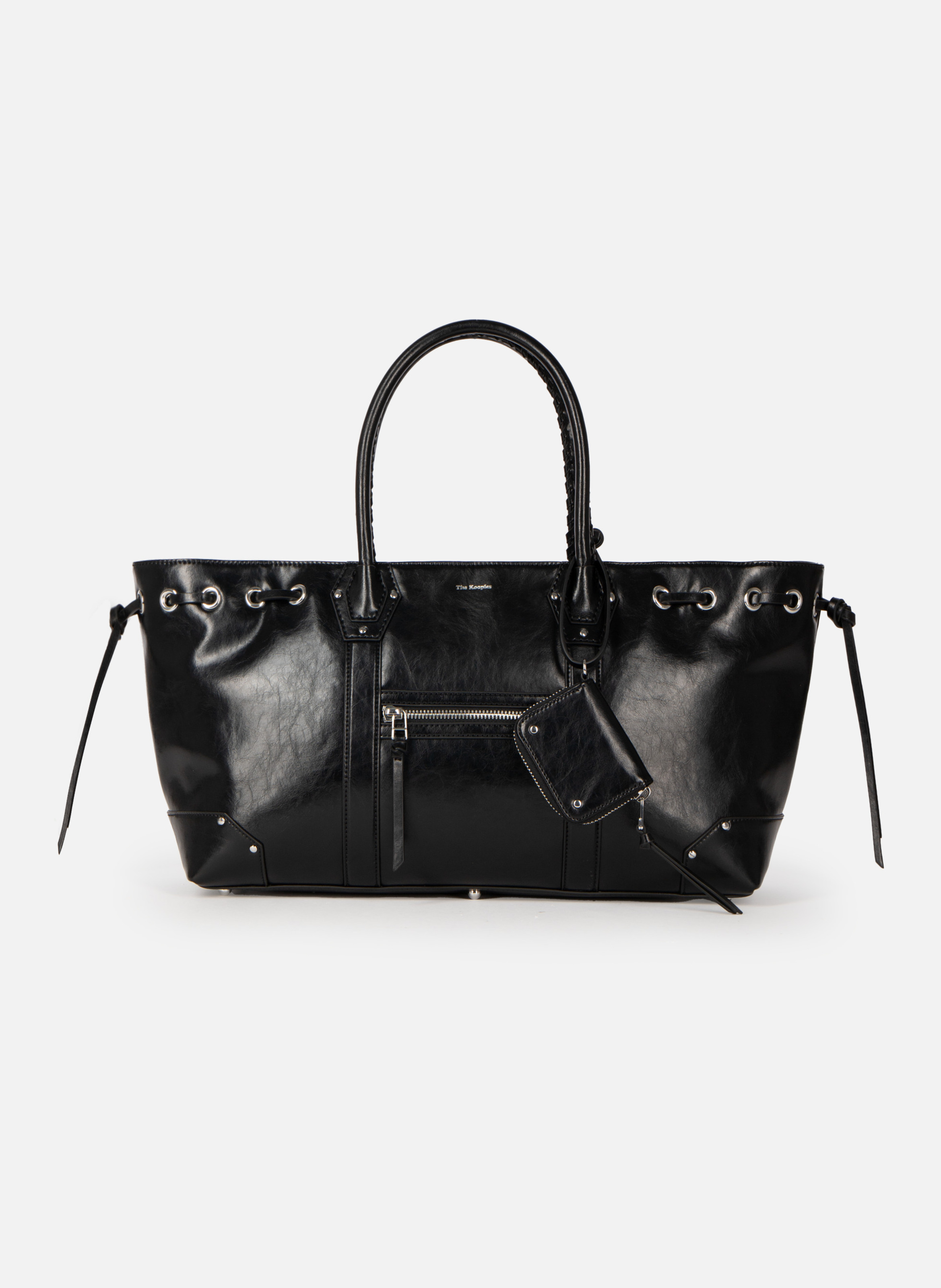 Tote bag in recycled leather THE KOOPLES Black