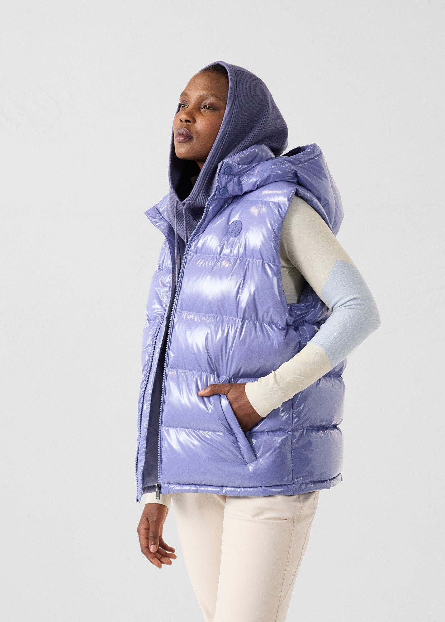 Knit hooded cagoule JOTT Pink