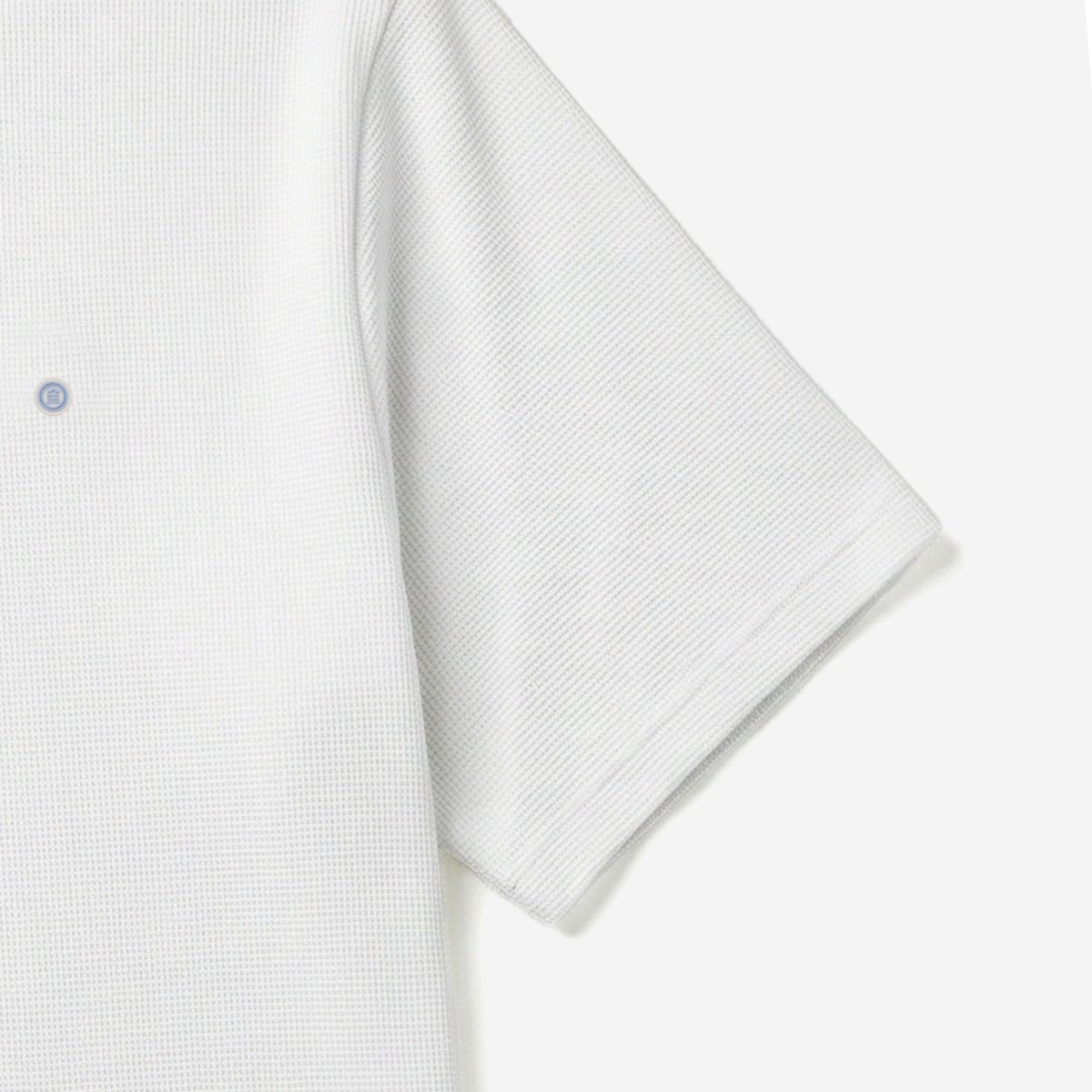 Round neck t-shirt in waffled cotton SERGE BLANCO White