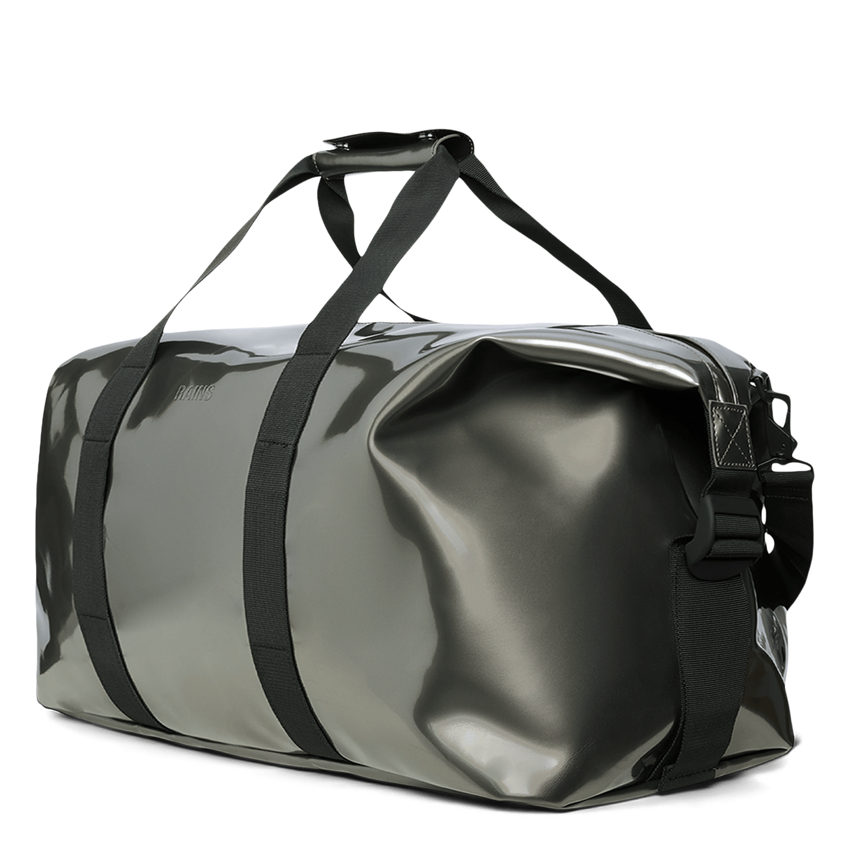 Weekender aus Kunstleder Silber