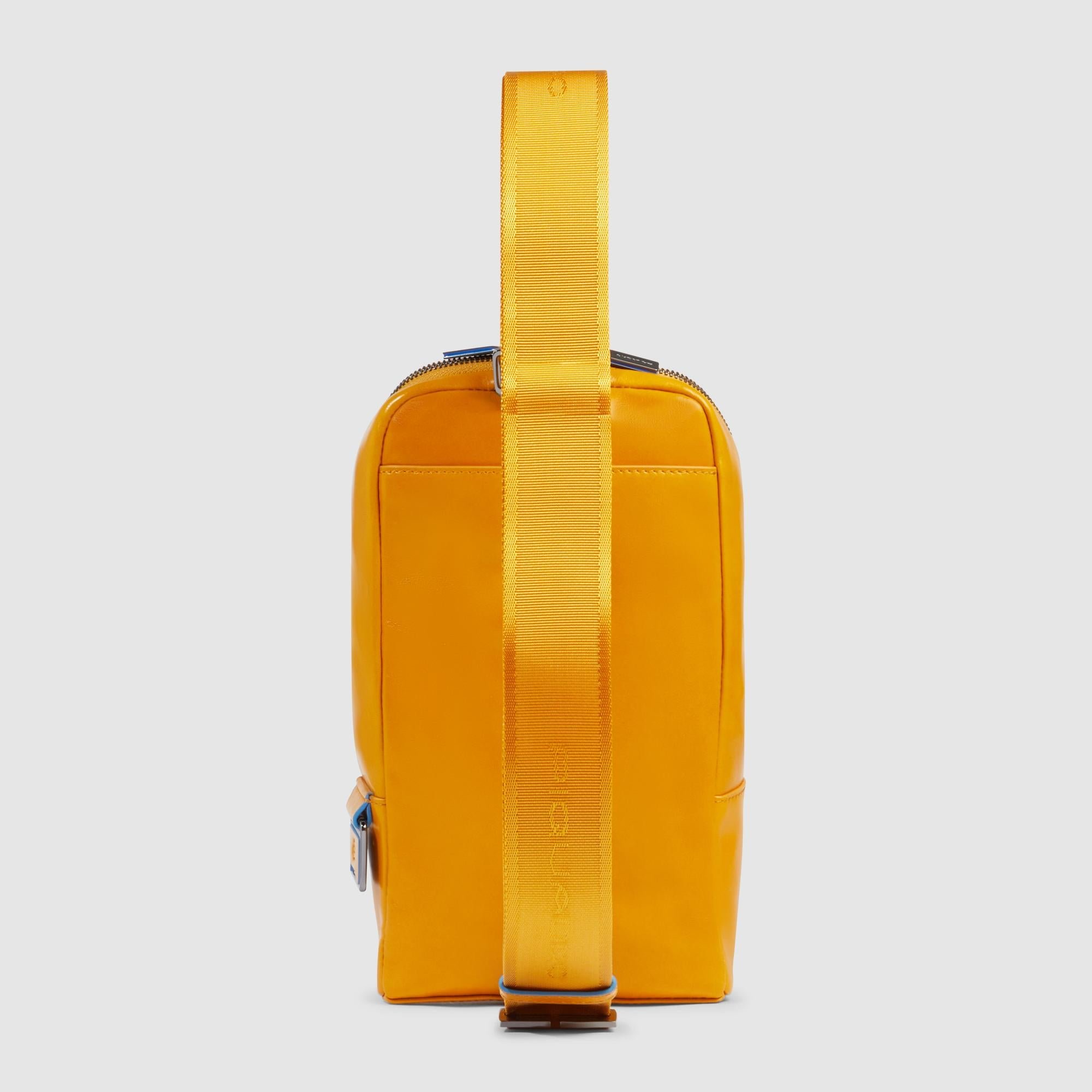 Customizable leather chest bag for iPad® mini Yellow