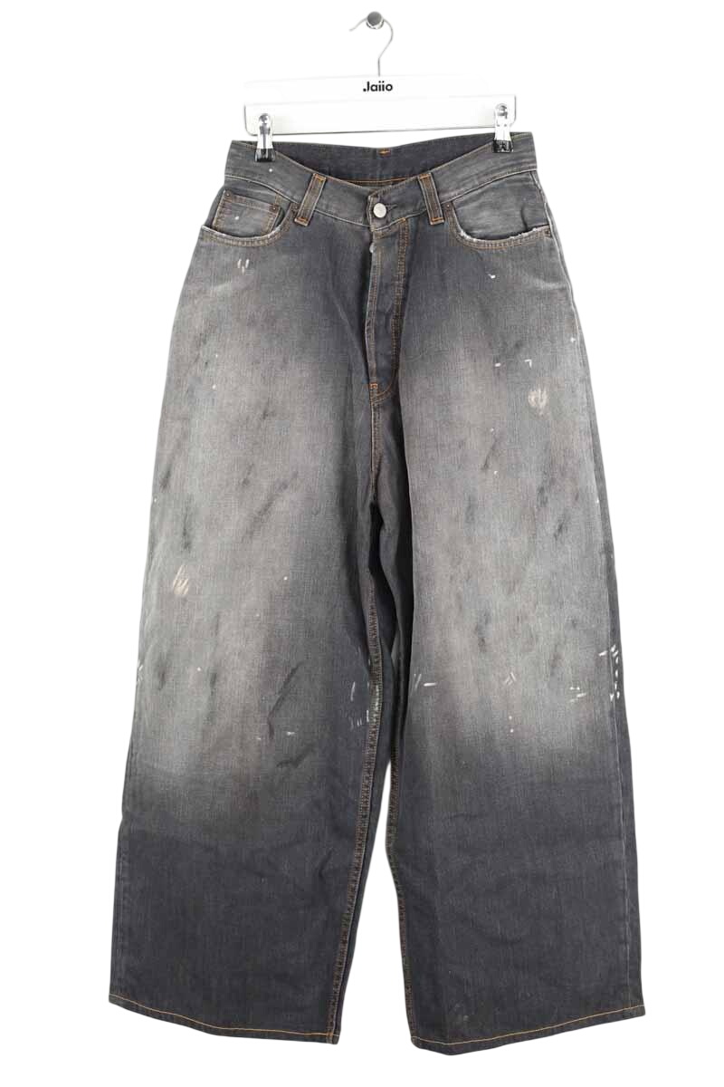 Straight cotton-blend pants GANNI - Seconde Main Grey