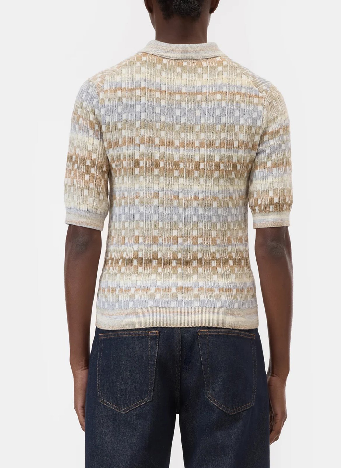 Short-sleeved cotton-blend polo shirt CLOSED Beige