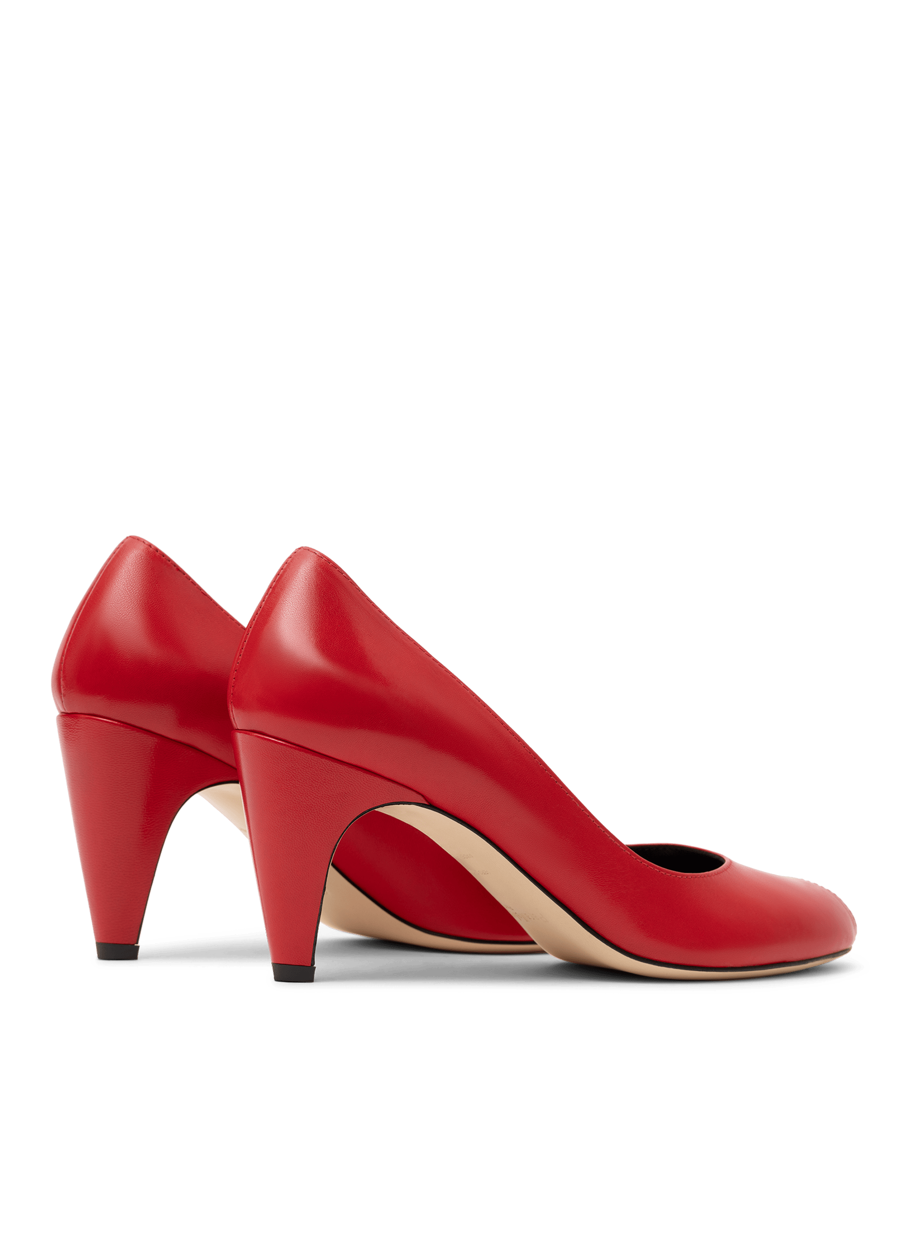 Escarpins en cuir nappa rouge PARALLELE PARIS Rouge