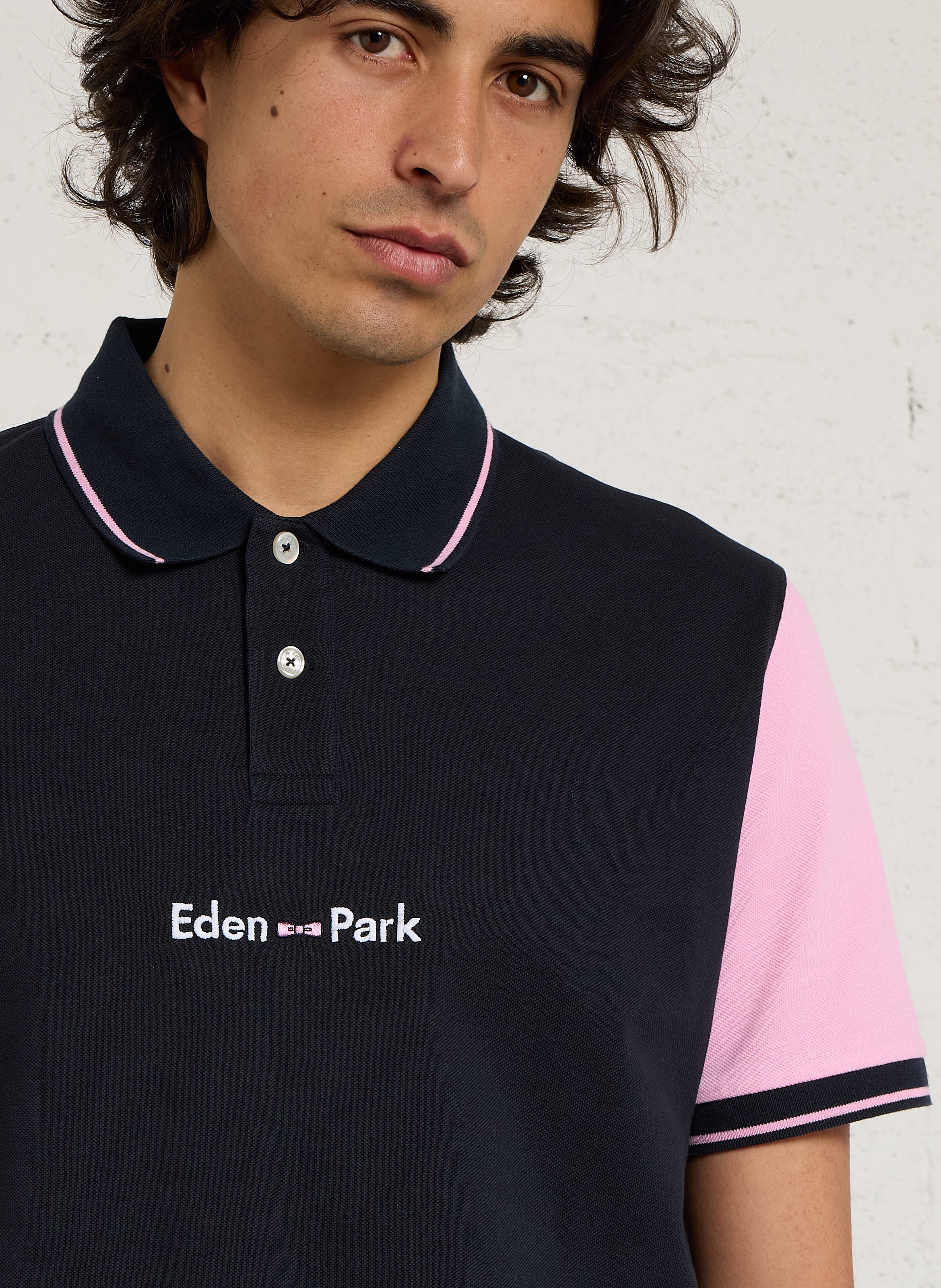 Polo manches courtes en coton EDEN PARK Bleu