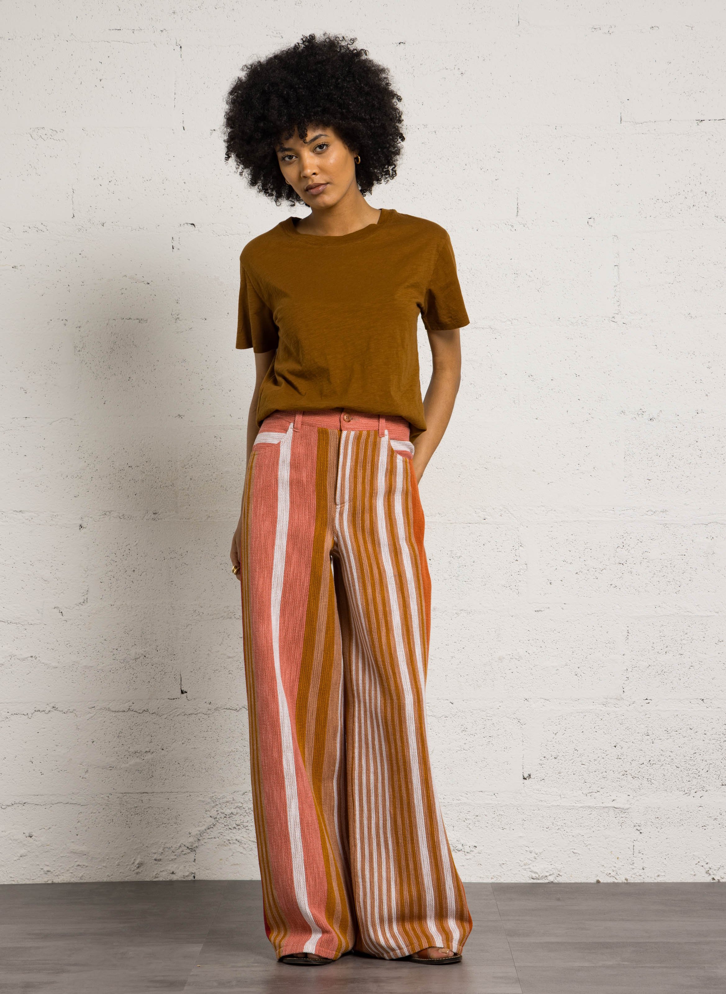 Rechte broek met strepen  BENSIMON Veelkleurig