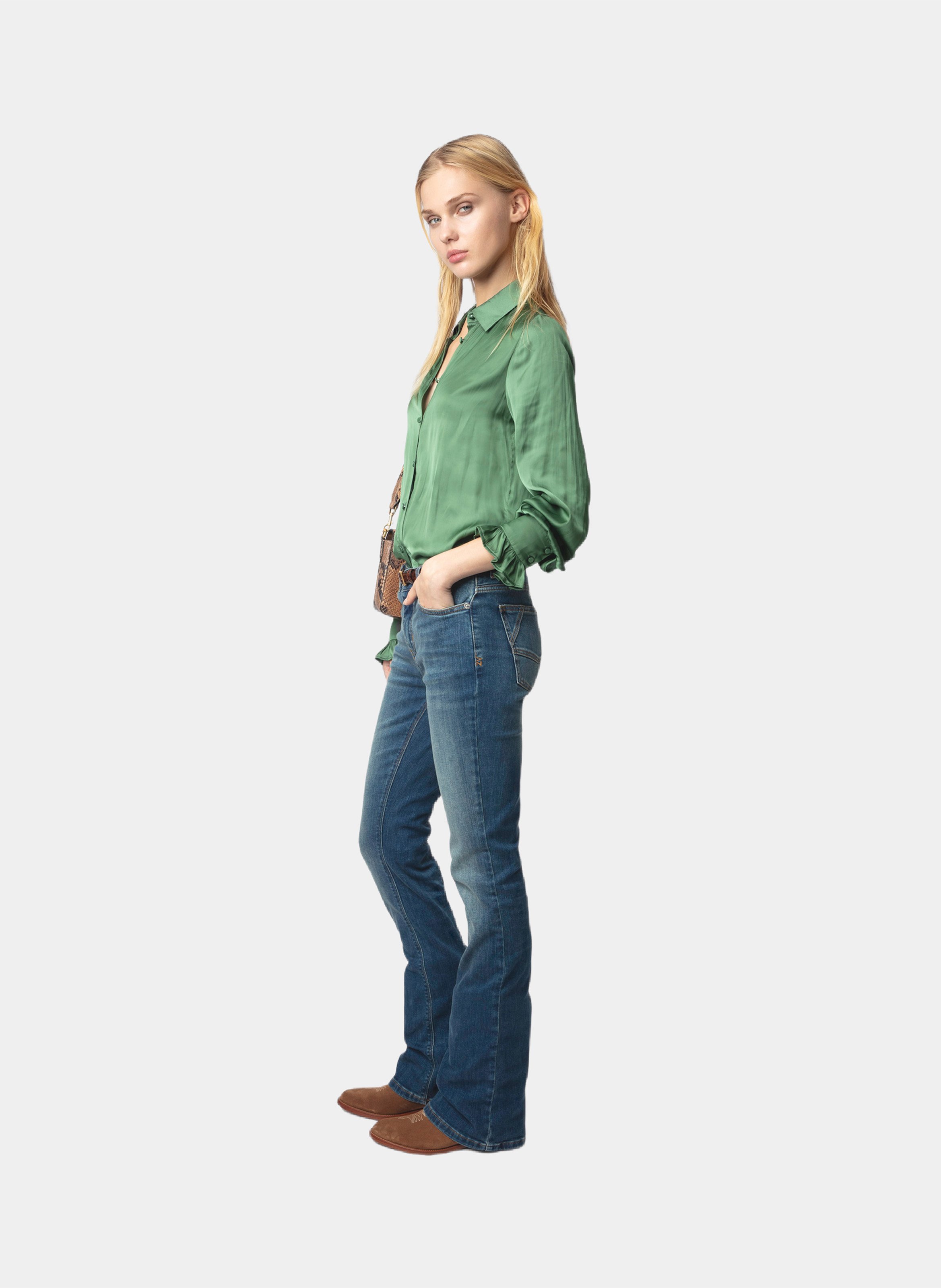 Chemise droite satinée ZADIG&VOLTAIRE Vert
