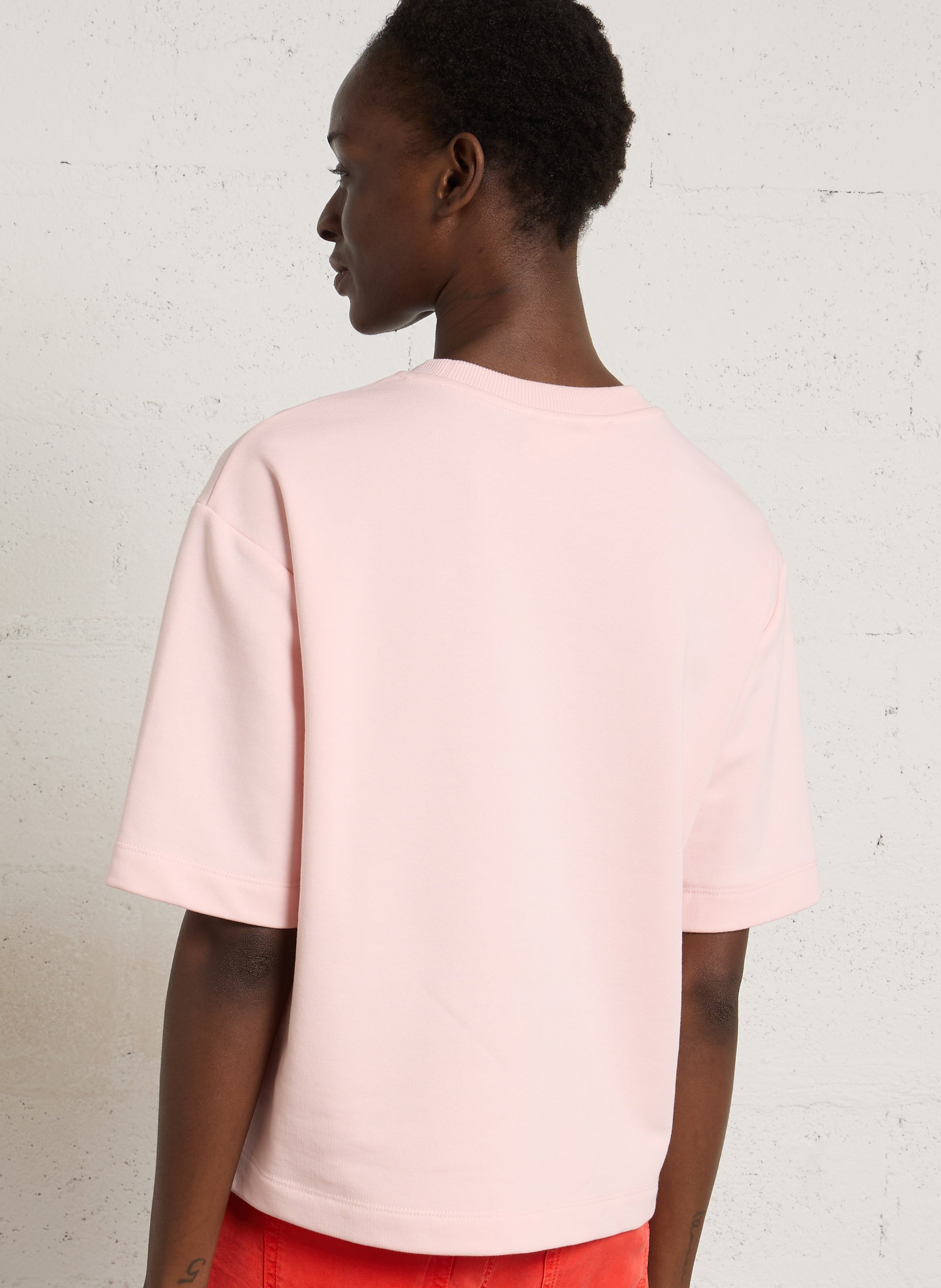Sweater met ronde hals | katoenblend MAISON 123 Roze