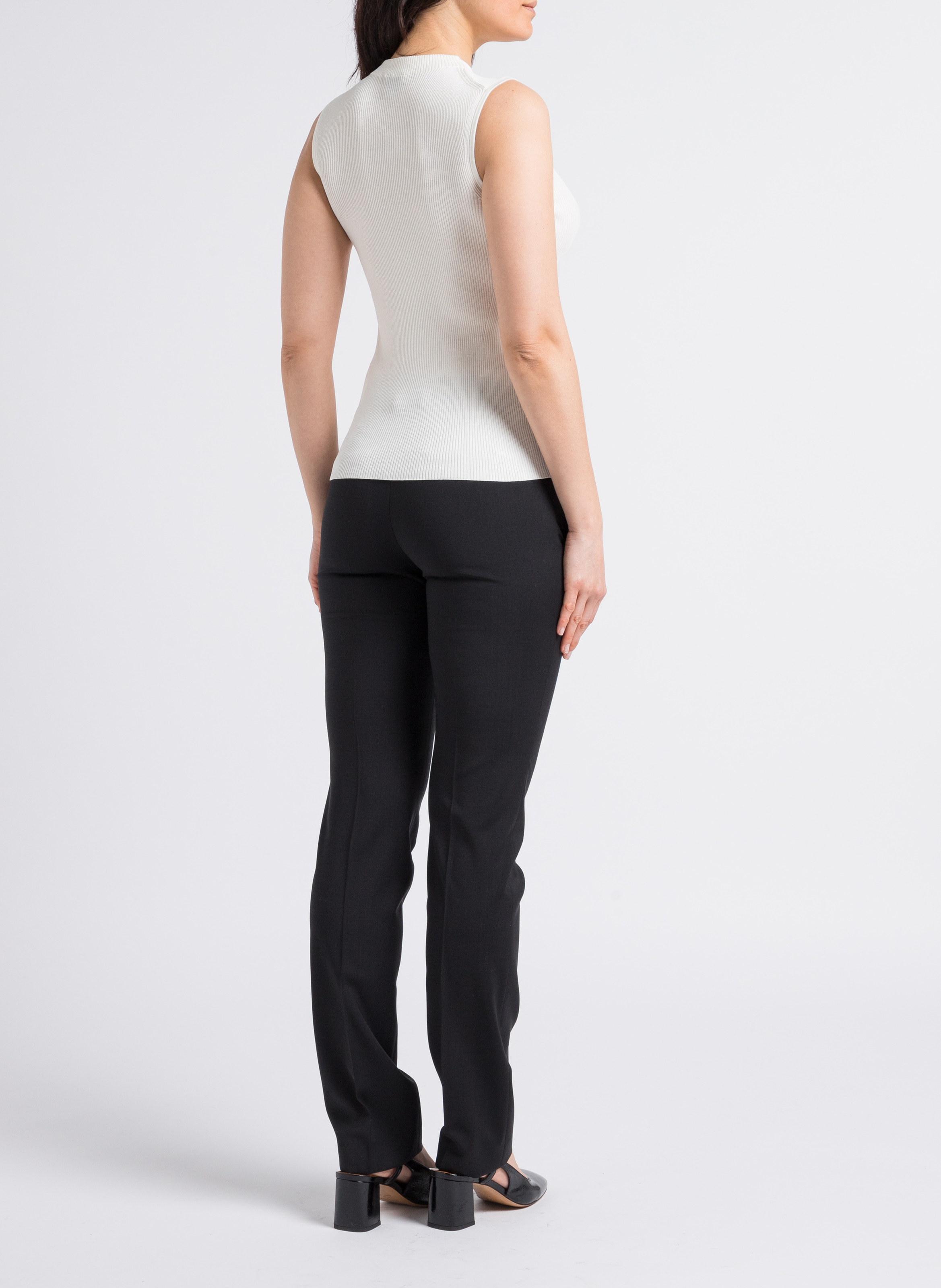 Ribbed sleeveless T-shirt BOSS Beige