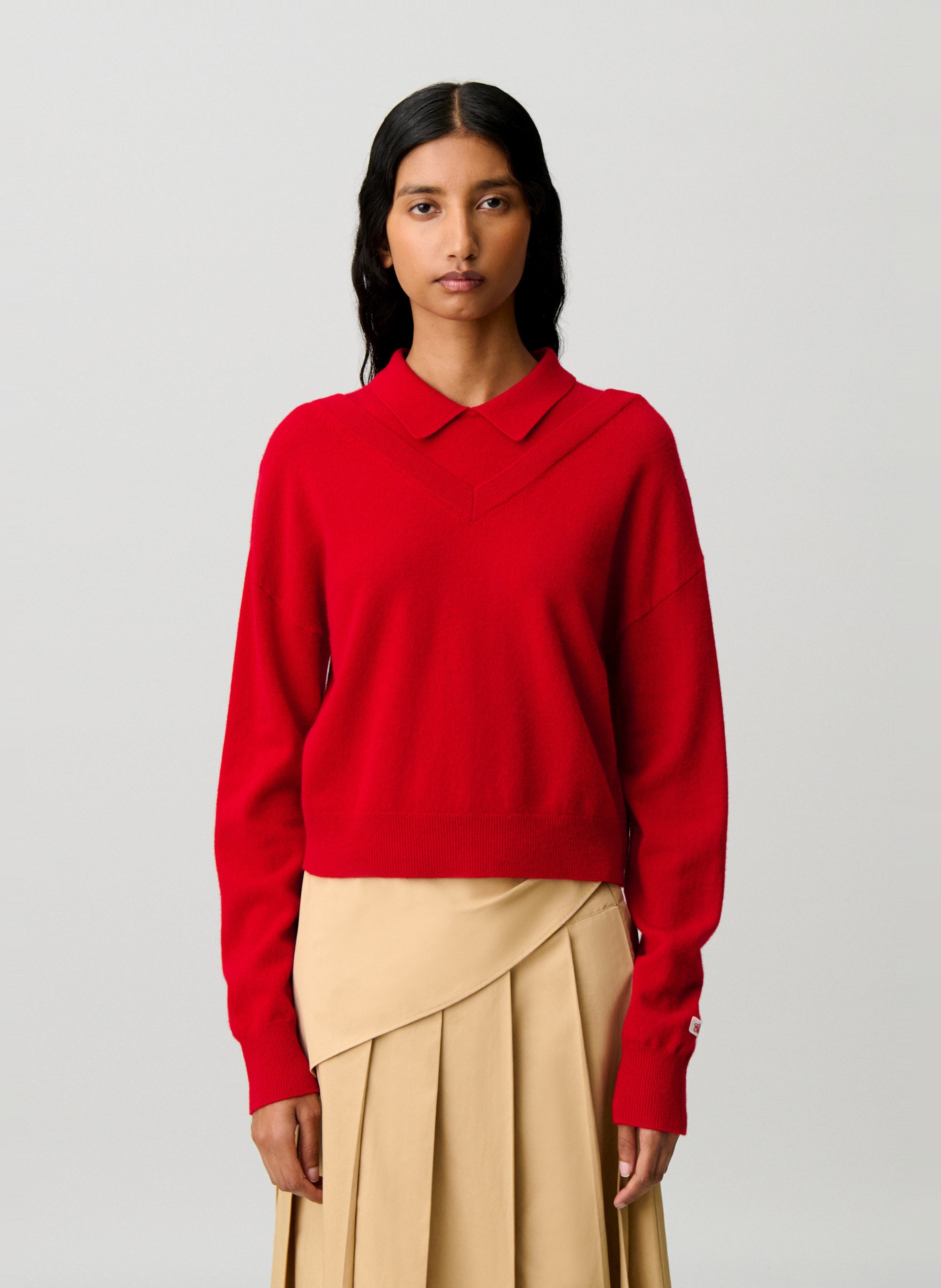 Oversized wollen trui CLAUDIE PIERLOT Rood