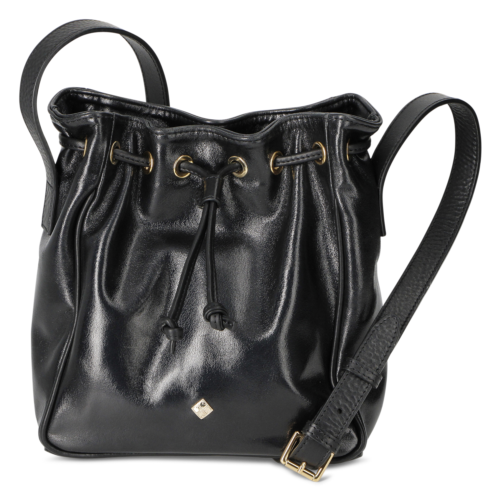 Schultertasche aus Leder HERBERT FRERE SOEUR Schwarz