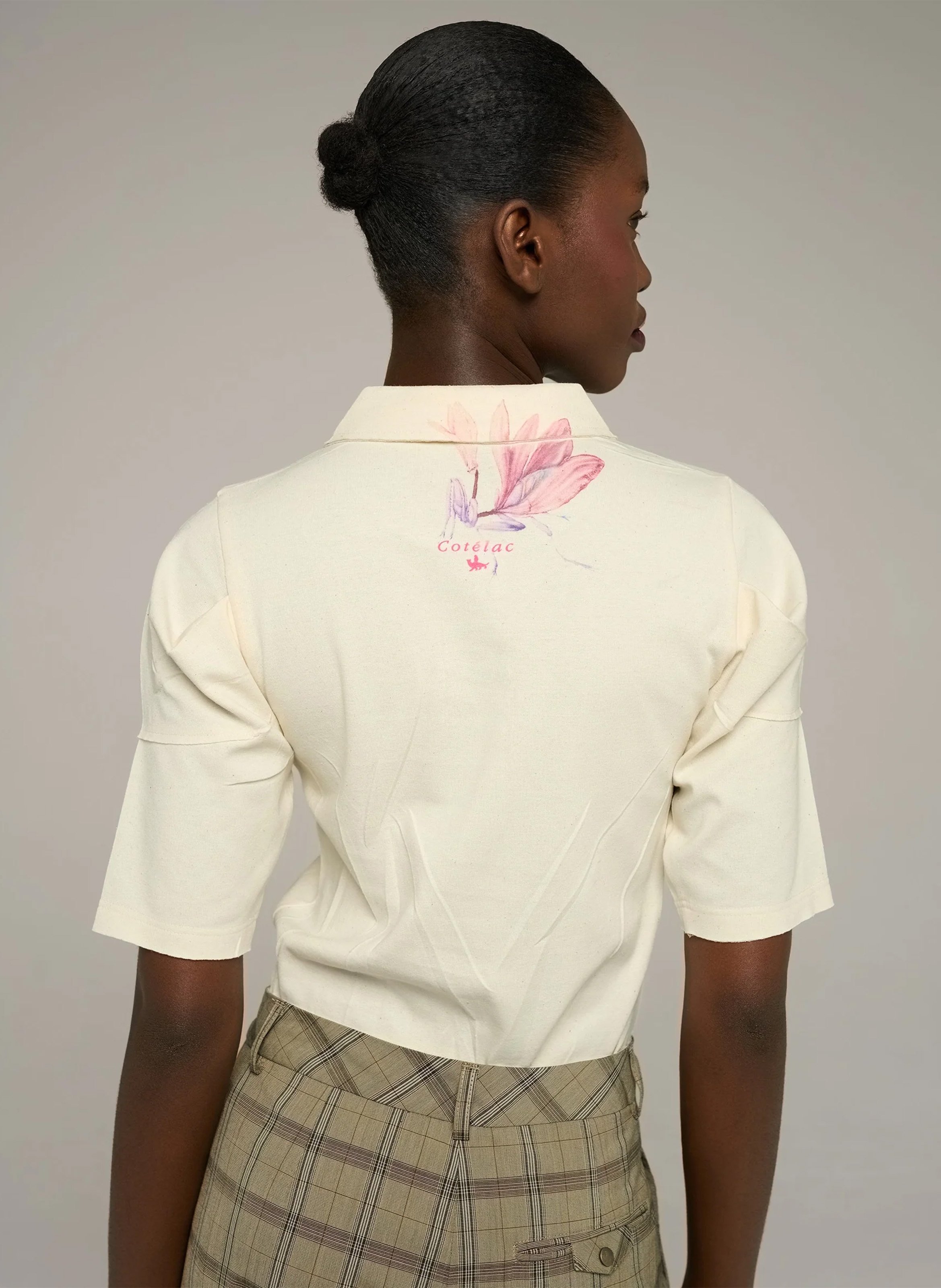 Gerade geschnittenes Poloshirt aus Baumwoll-Mix COTELAC Beige