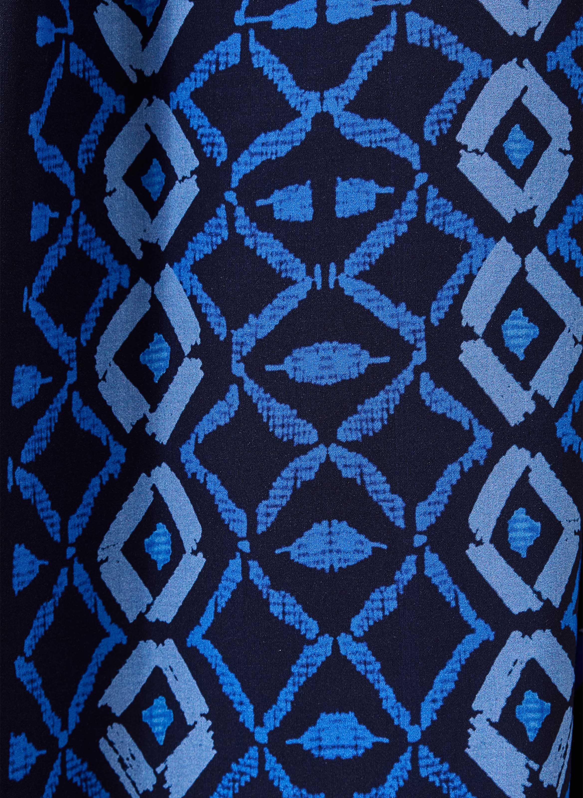 Lange jurk met bloemenprint LA FEE MARABOUTEE Blauw