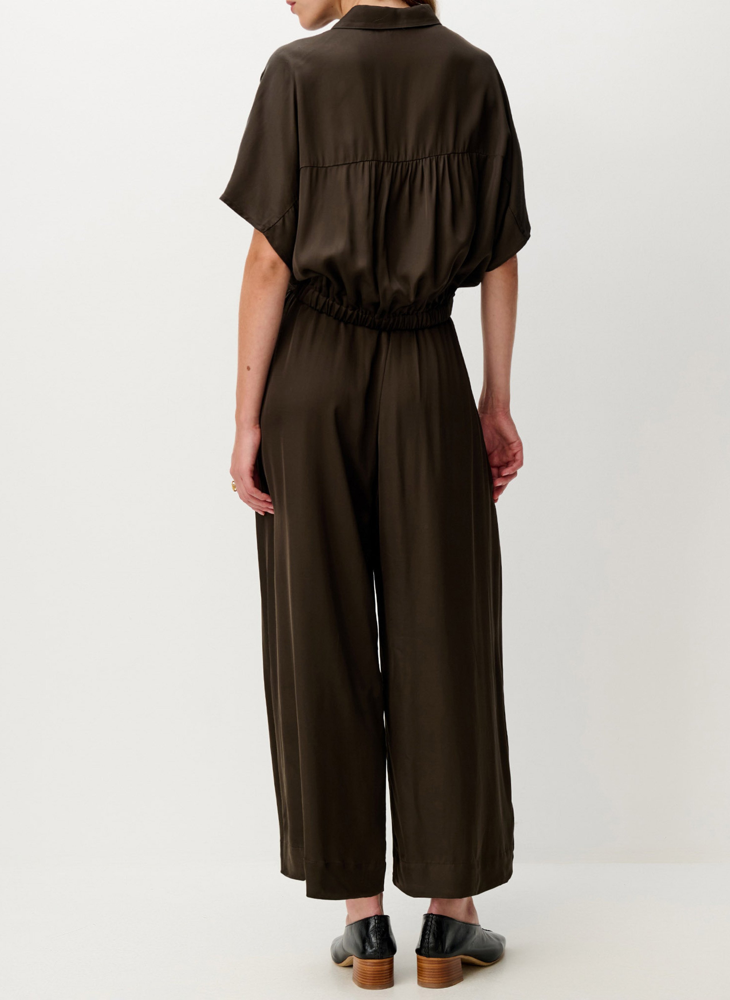 Pantalon large taille haute fluide SESSUN Marron