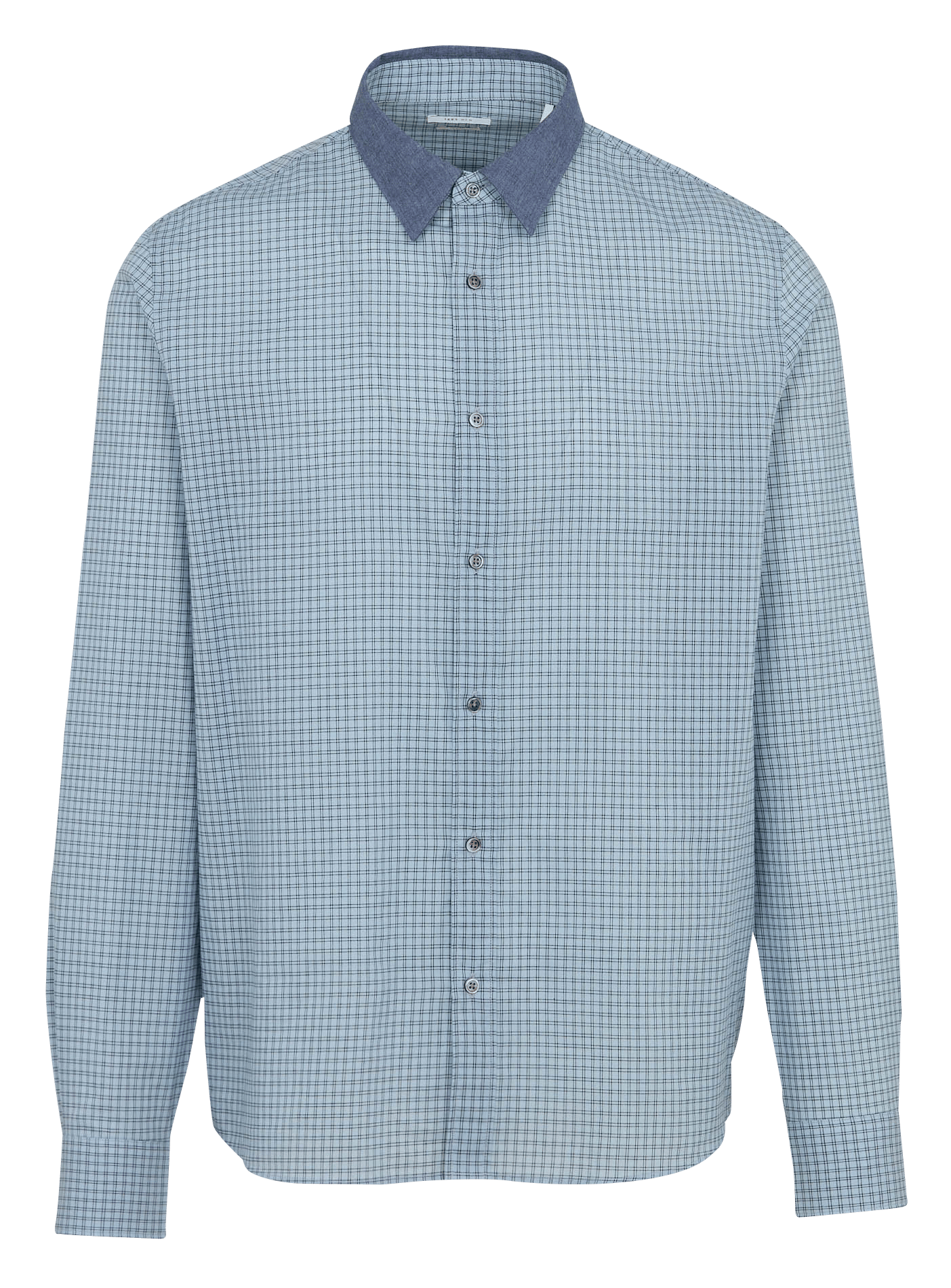 Rechte blouse met ruitjes van katoen IKKS Blauw