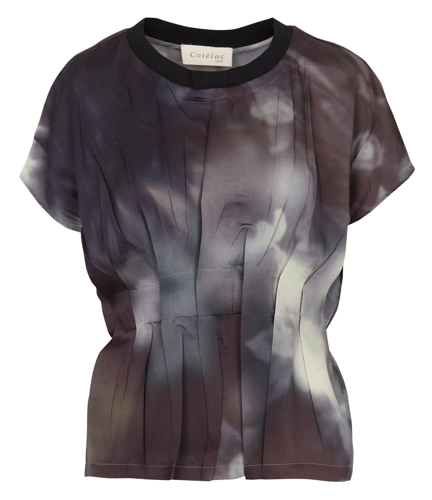 Blouse cintrée imprimée COTELAC ACOTE Noir