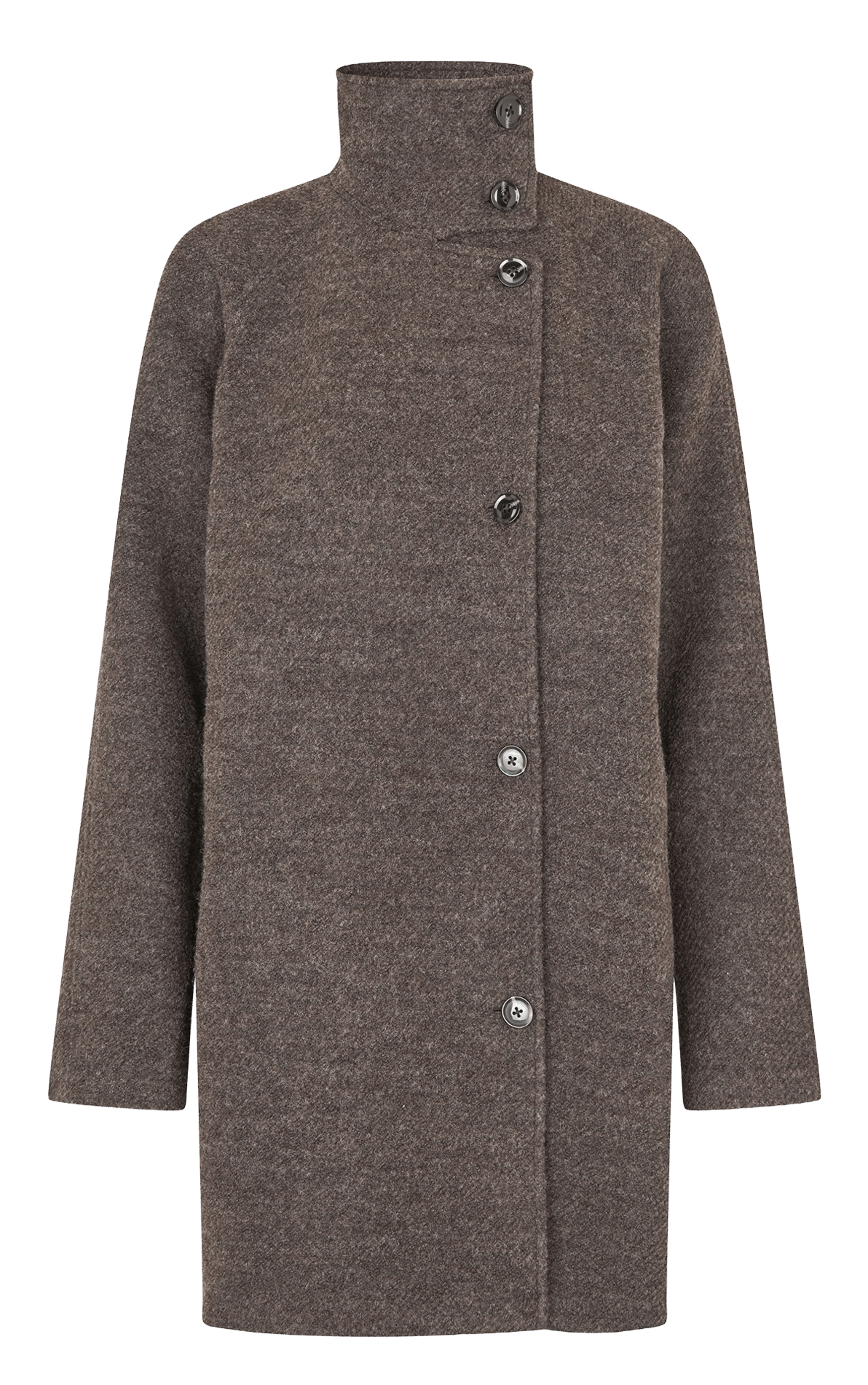 Manteau mi-long ample en laine mélangé SAMSOE SAMSOE Gris
