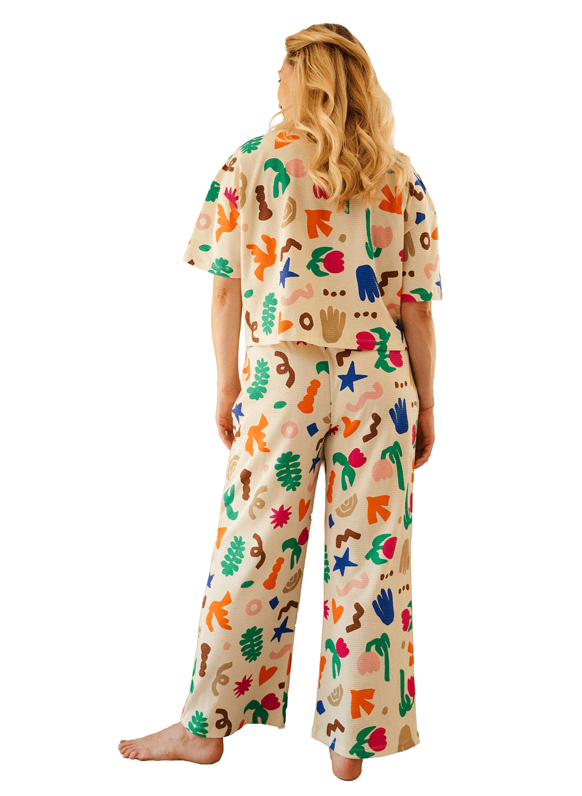 Ensemble de pyjama long ample imprimé WE ARE JOLIES Multicolore