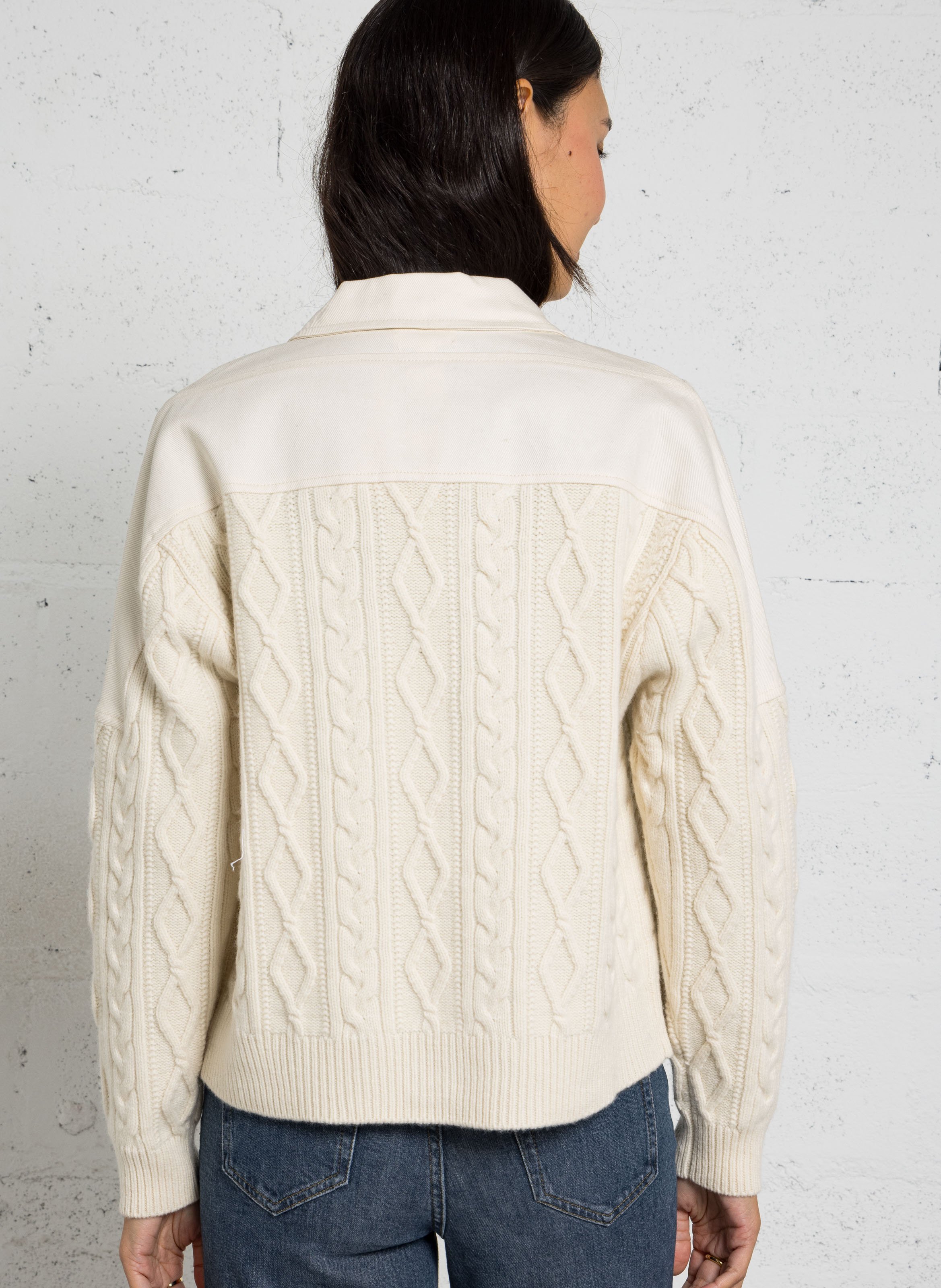 Good classic wool jacket with a good collar MAISON 123 White