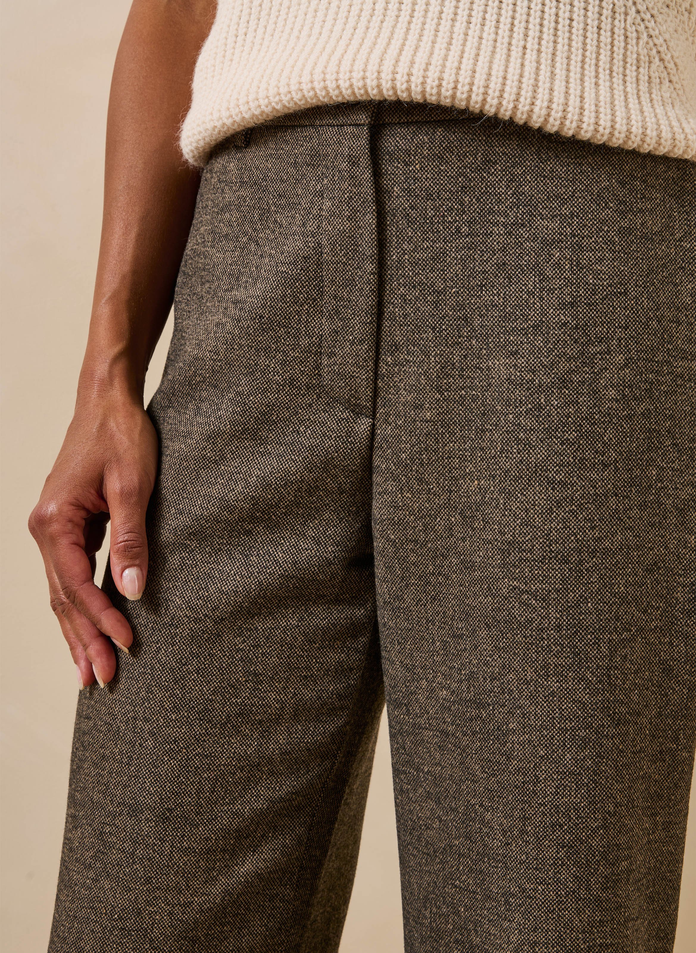 Gerade geschnittene Hose LA FEE MARABOUTEE Braun