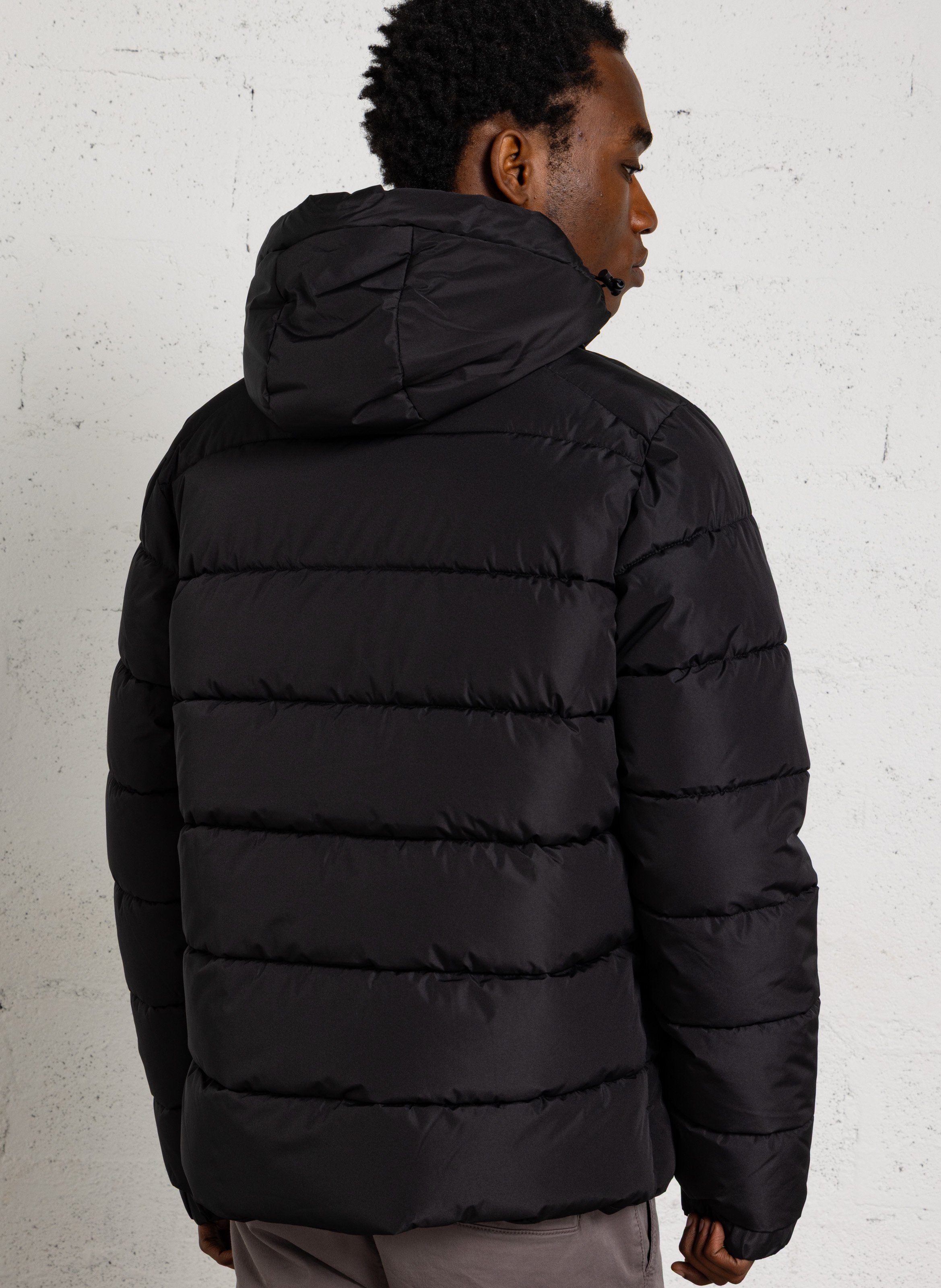 Gerade geschnittene Steppjacke mit Kapuze SCHOTT Schwarz