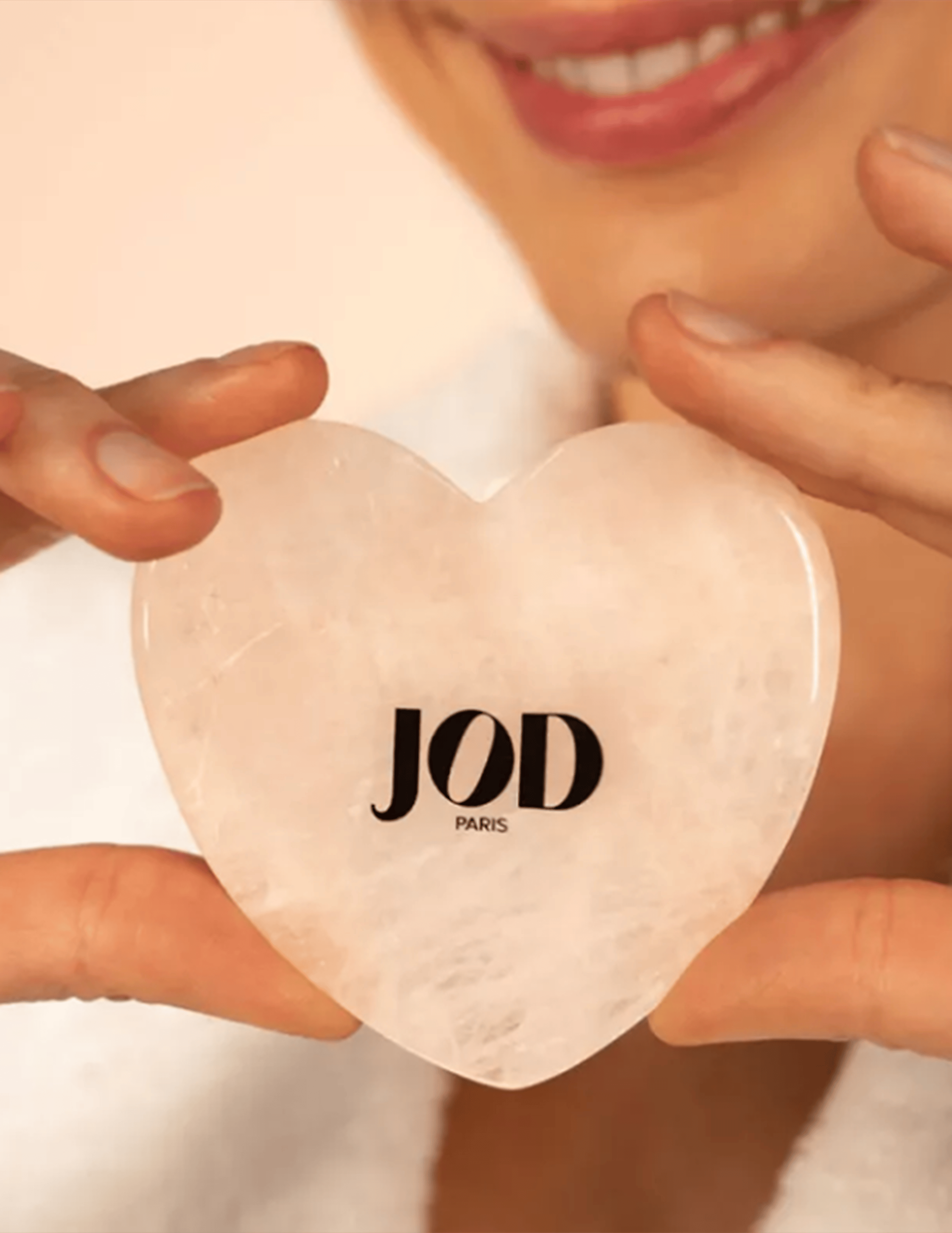Gua Sha Rosenquarz Herzstein JOD No color