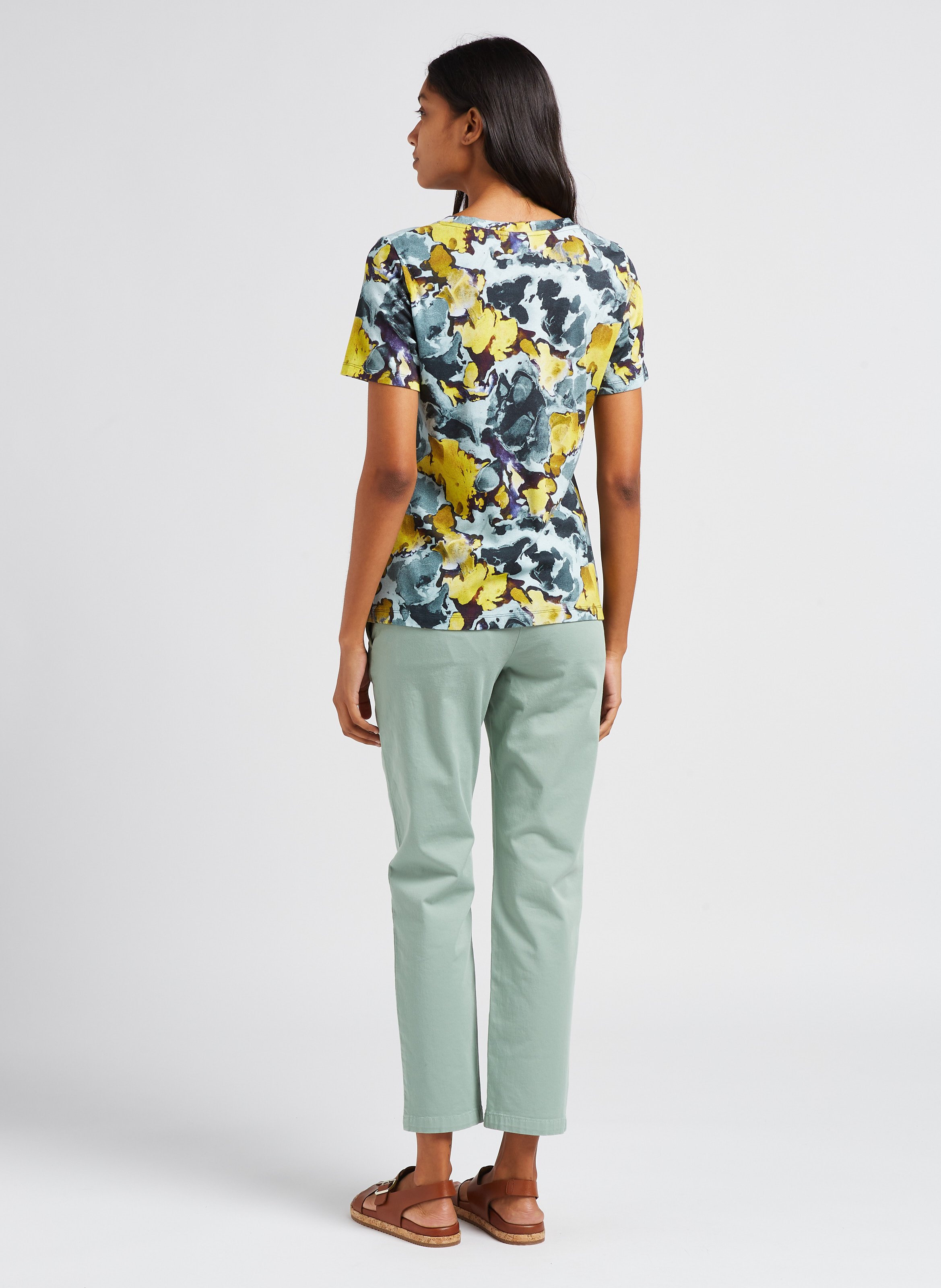 Printed V-neck T-shirt PAUL SMITH Blue