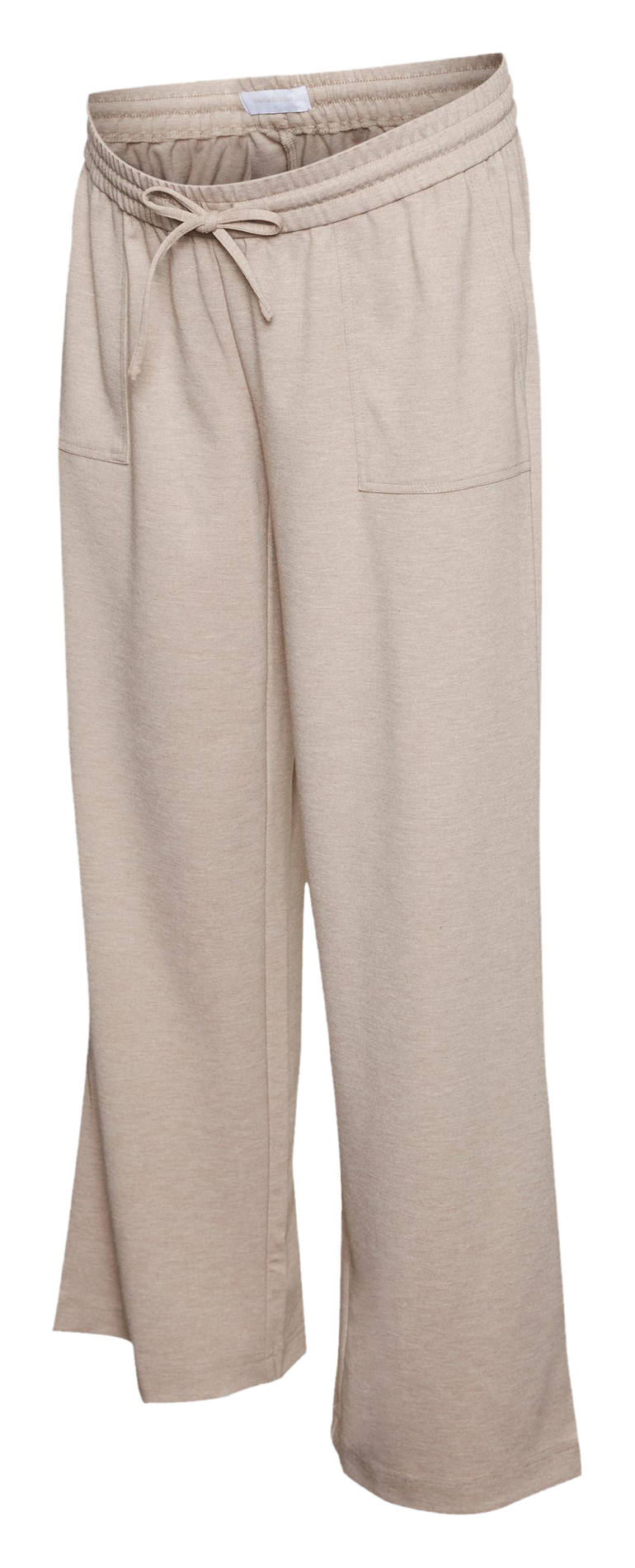 Rechte broek met normale taille MAMALICIOUS Beige