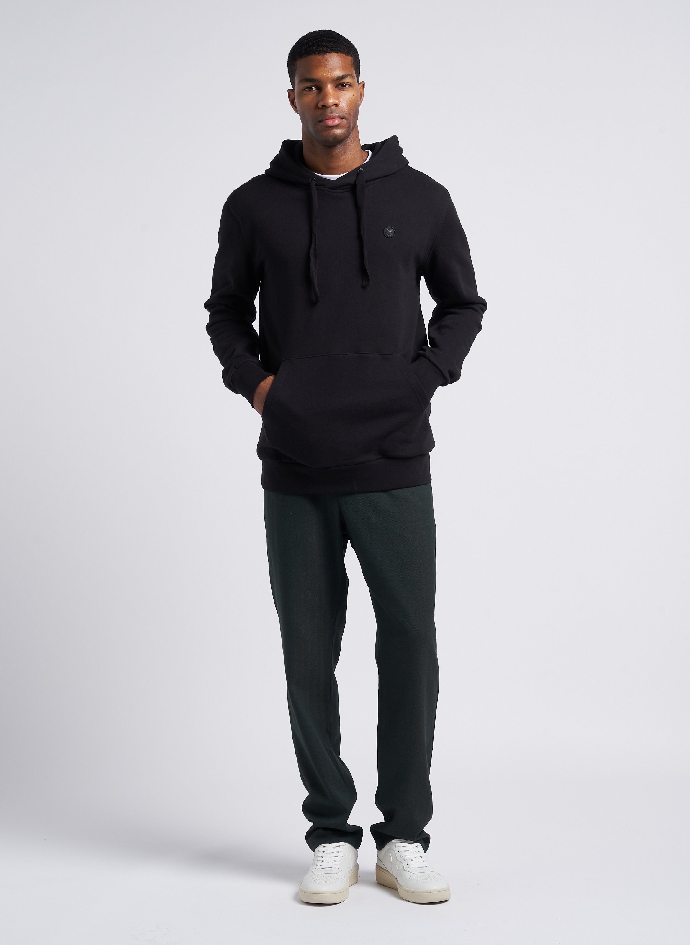 Kapuzensweatshirt aus Bio-Baumwolle KNOWLEDGE COTTON APPAREL Schwarz