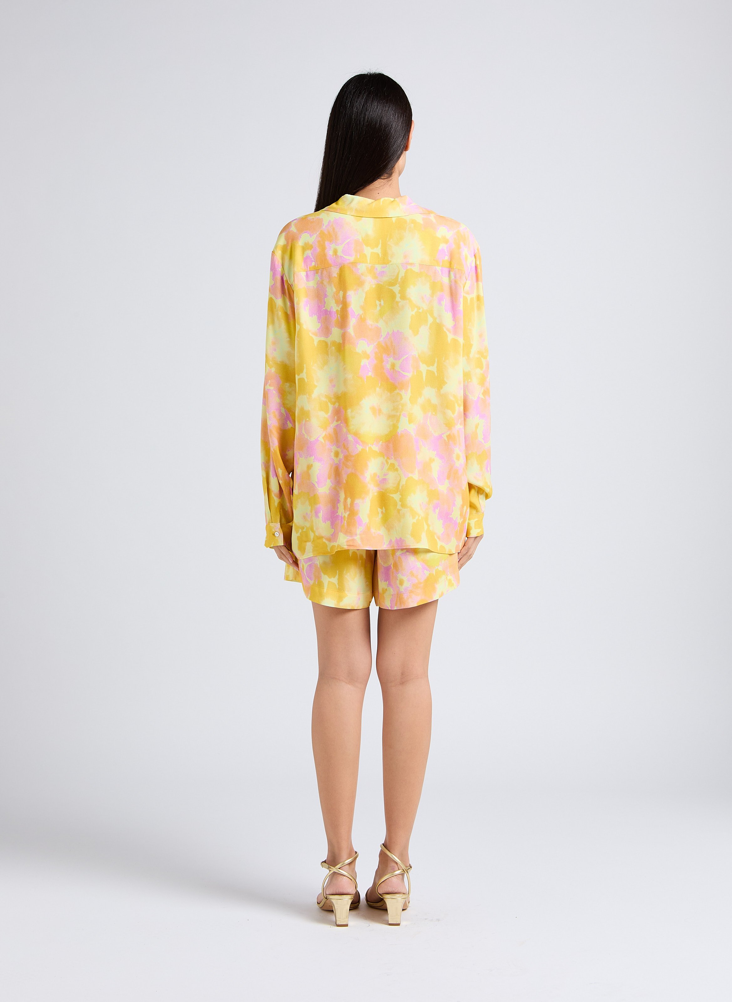 Blouse oversize col à revers imprimée THE NEW SOCIETY Multicolore