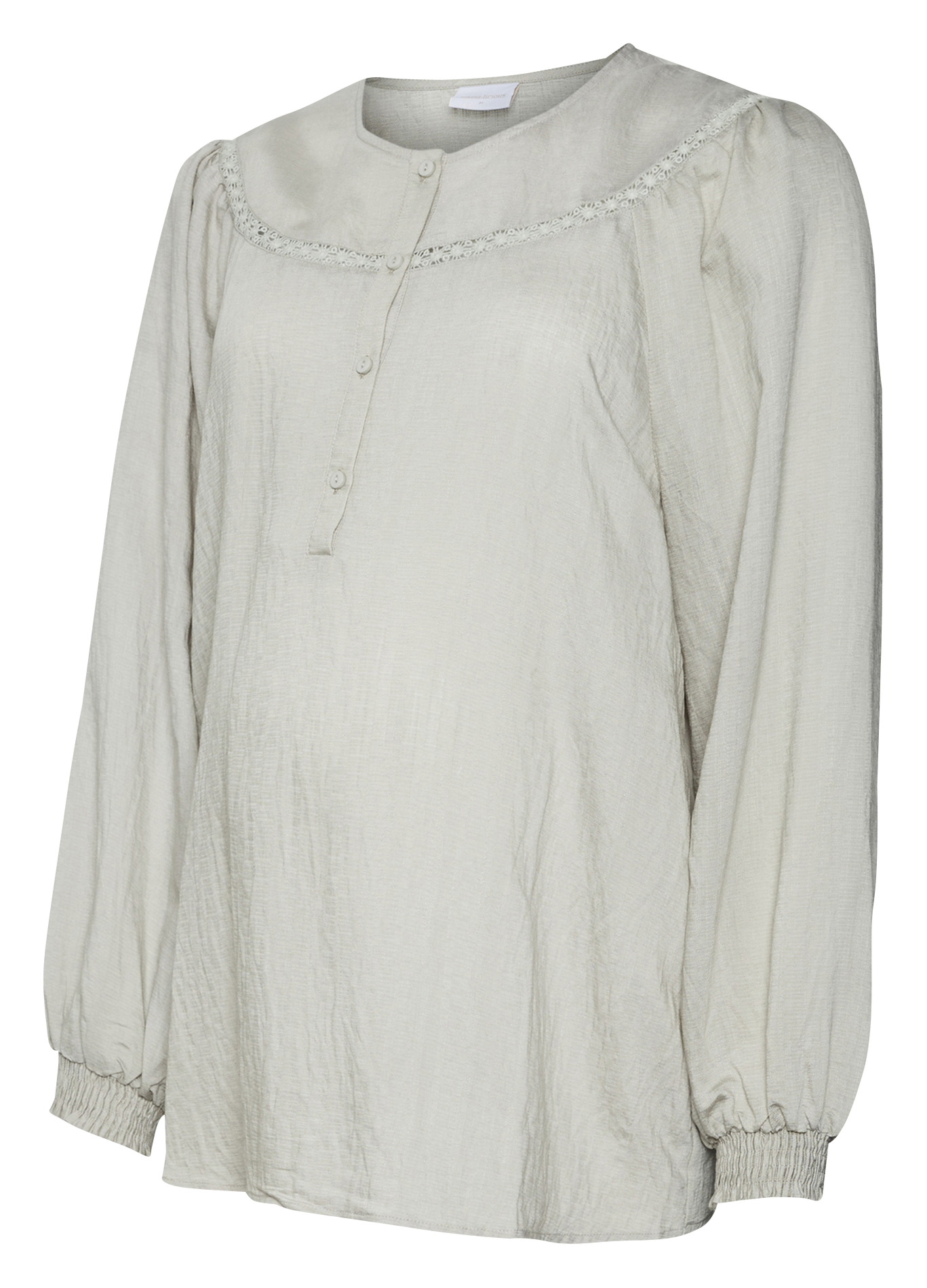 Blouse droite de grossesse col rond  MAMALICIOUS Gris