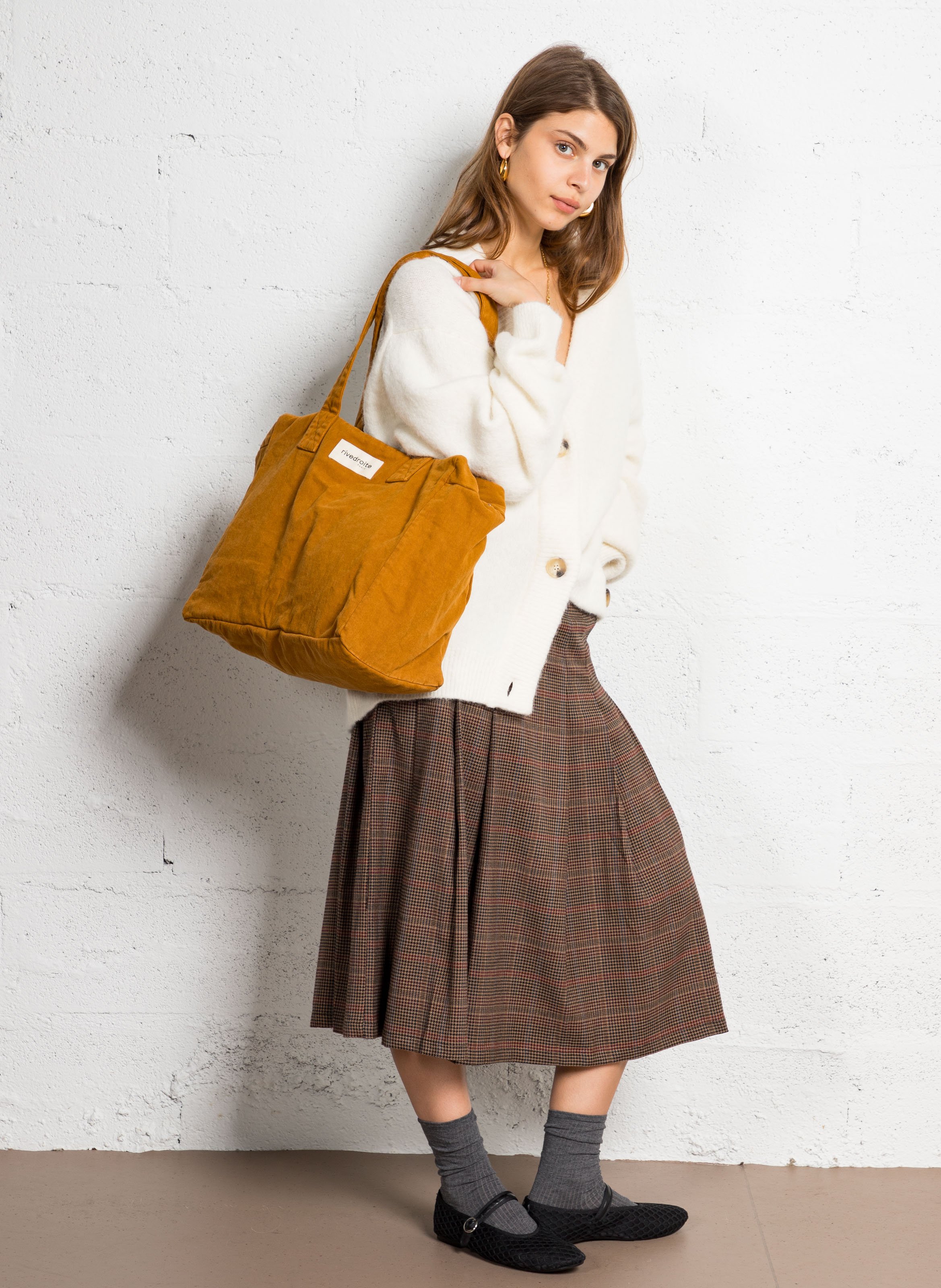 Cotton weekend bag RIVEDROITE PARIS Brown