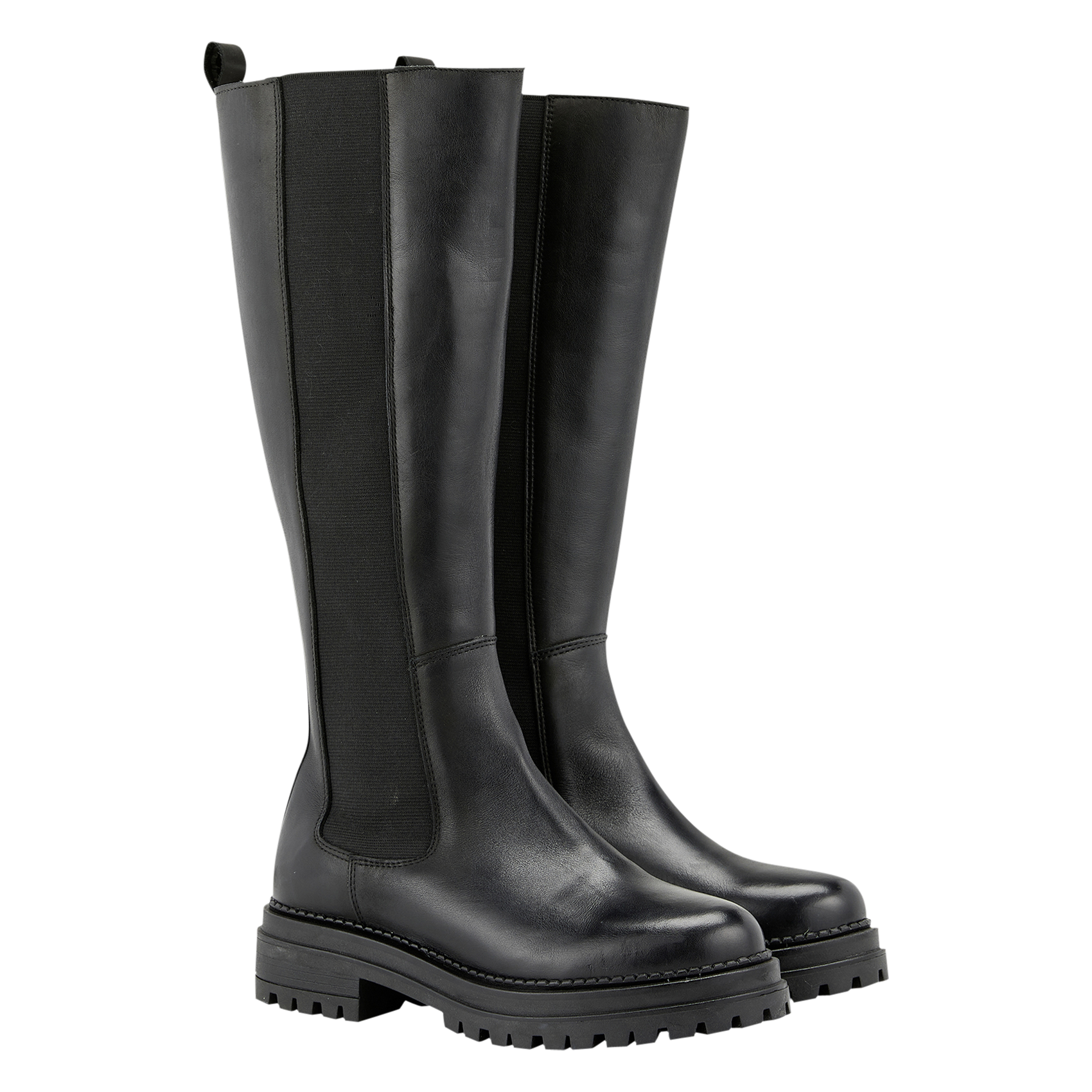 Chary suede flat boots COSMOPARIS Black