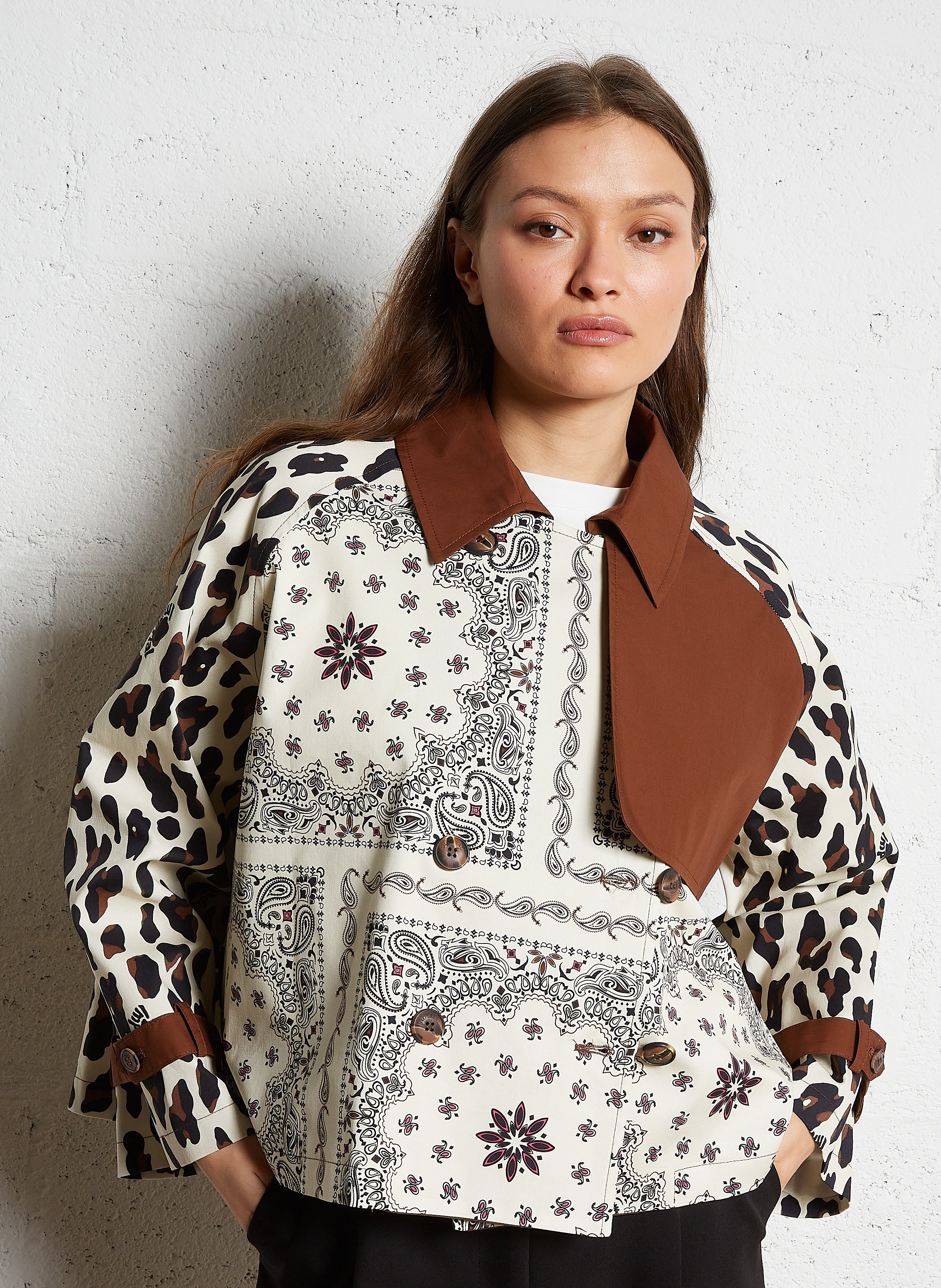 Jasje met klassieke kraag en print IMPERIAL Veelkleurig