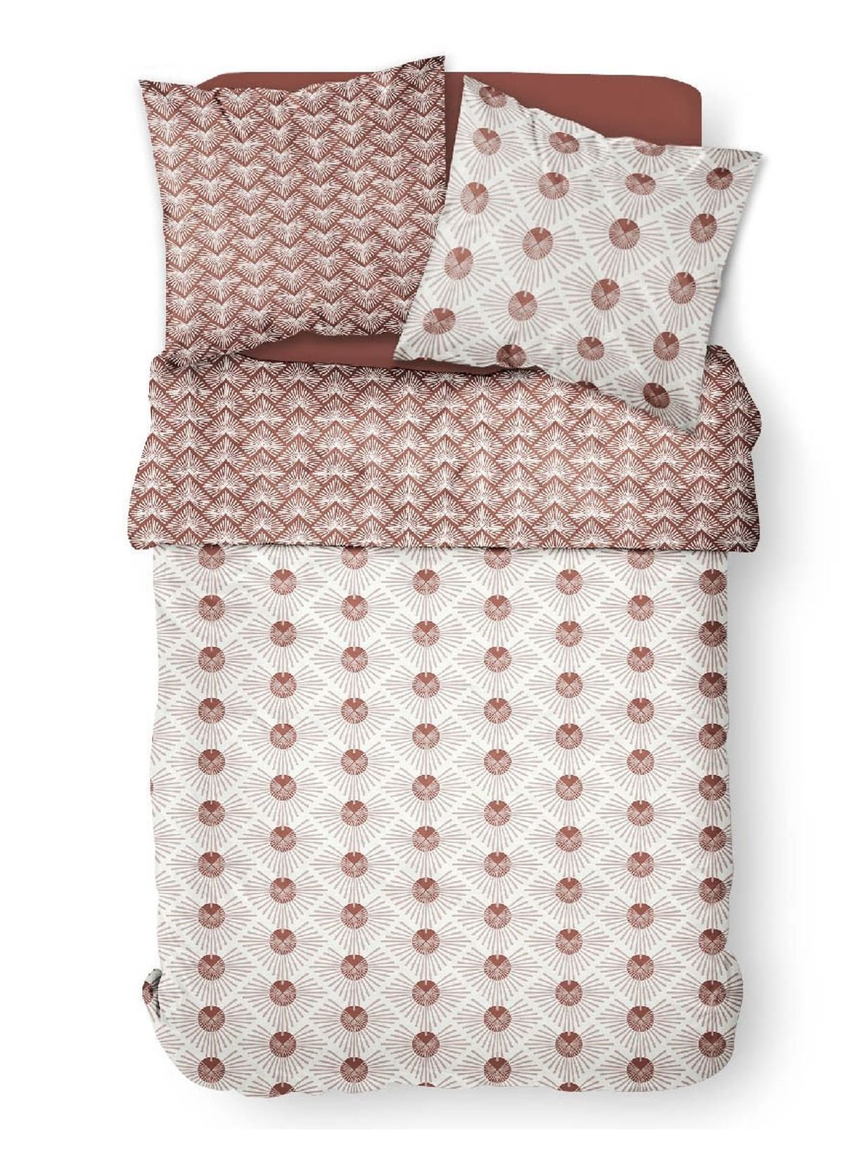 Printed cotton bedding set TODAY LINGE DE MAISON White