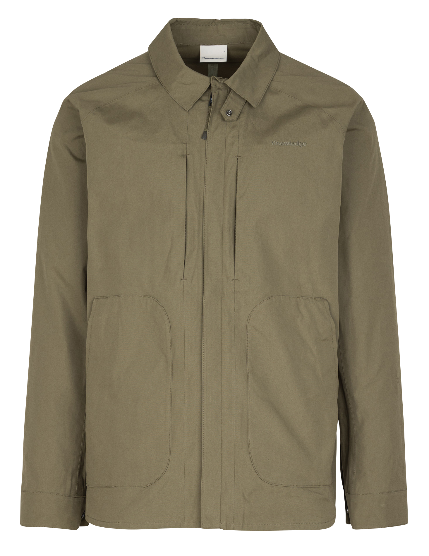 Veste droite zippée en coton bio KNOWLEDGE COTTON APPAREL Vert